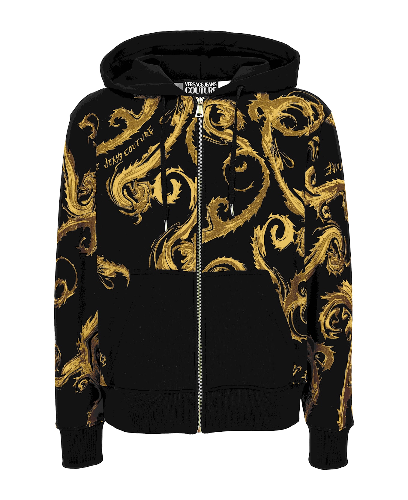 VERSACE｜ (STRIPES RELAXED-FIT SWEATSHIRT (77GAI3X0 FS16 Versace Stripes Relaxed Fit Sweatshirt - Hoodies - BeyondStyle