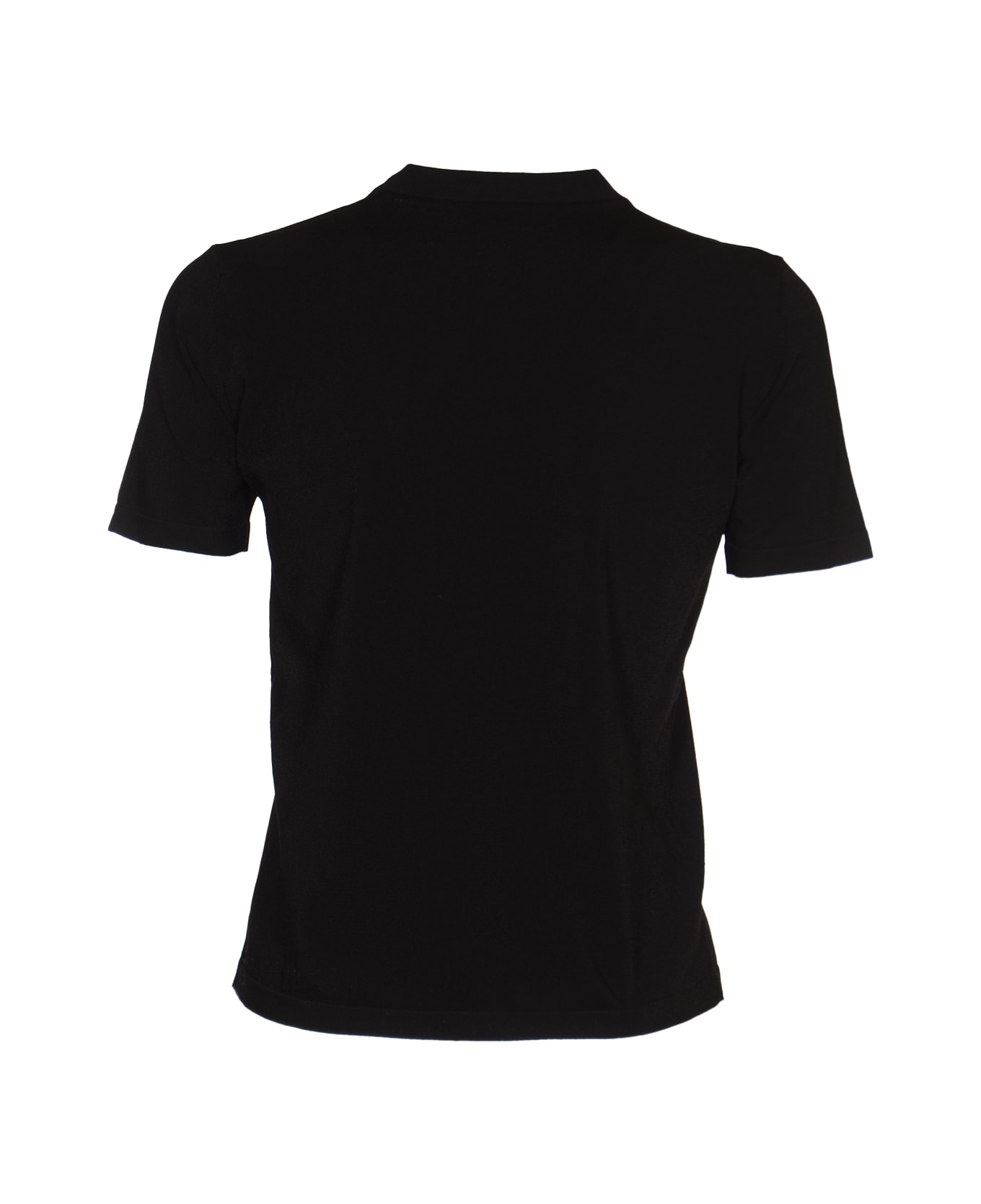 Roberto Collina Round Neck Slim Plain T-shirt - Black Tシャツ