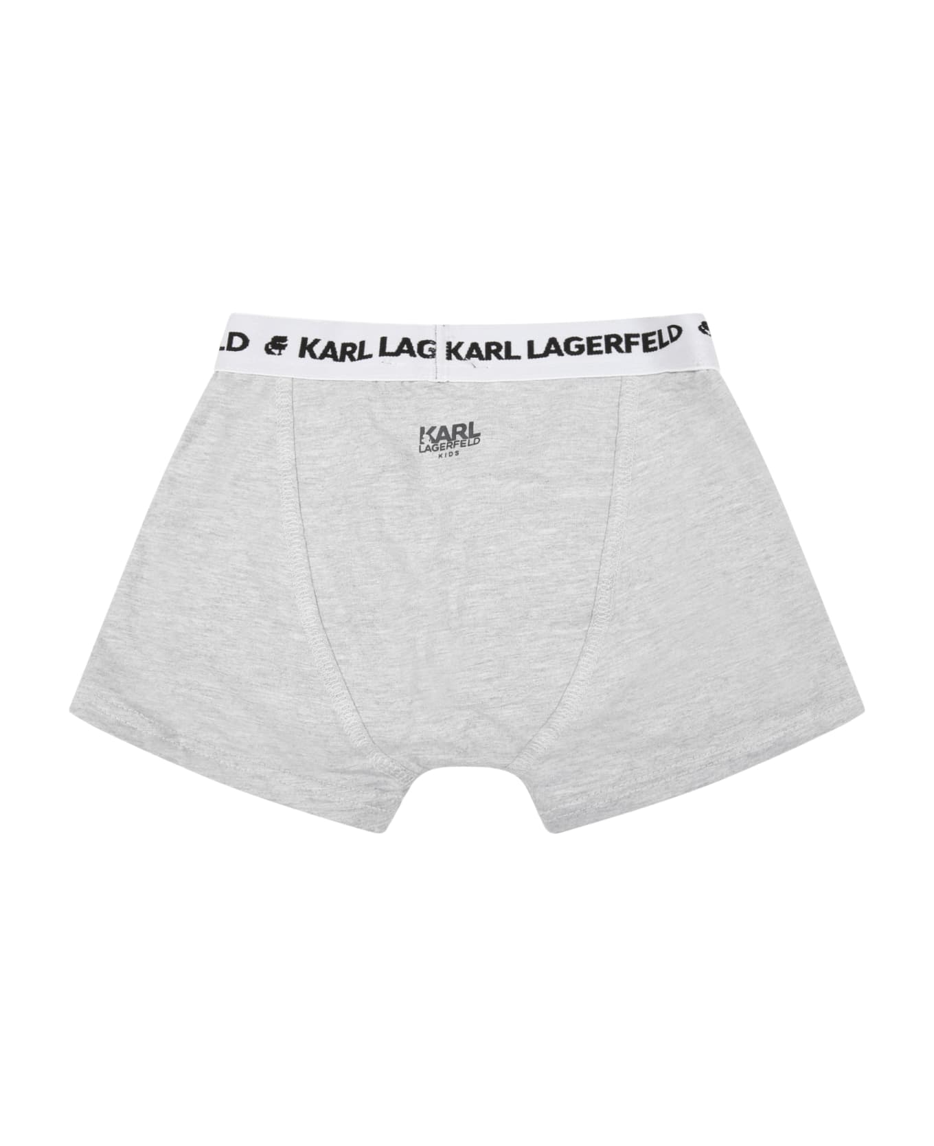 Karl Lagerfeld Kids Gray Set For Boy With Black Logo - Grey