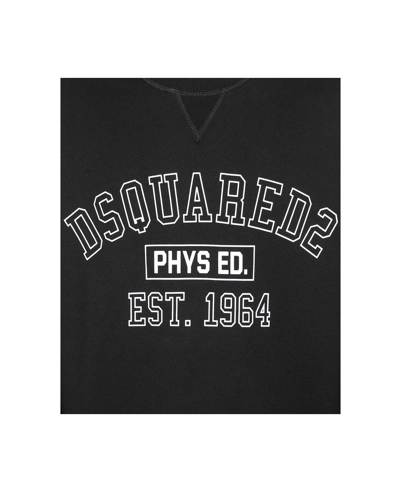 Dsquared2 Logo Detail Cotton Sweatshirt - black