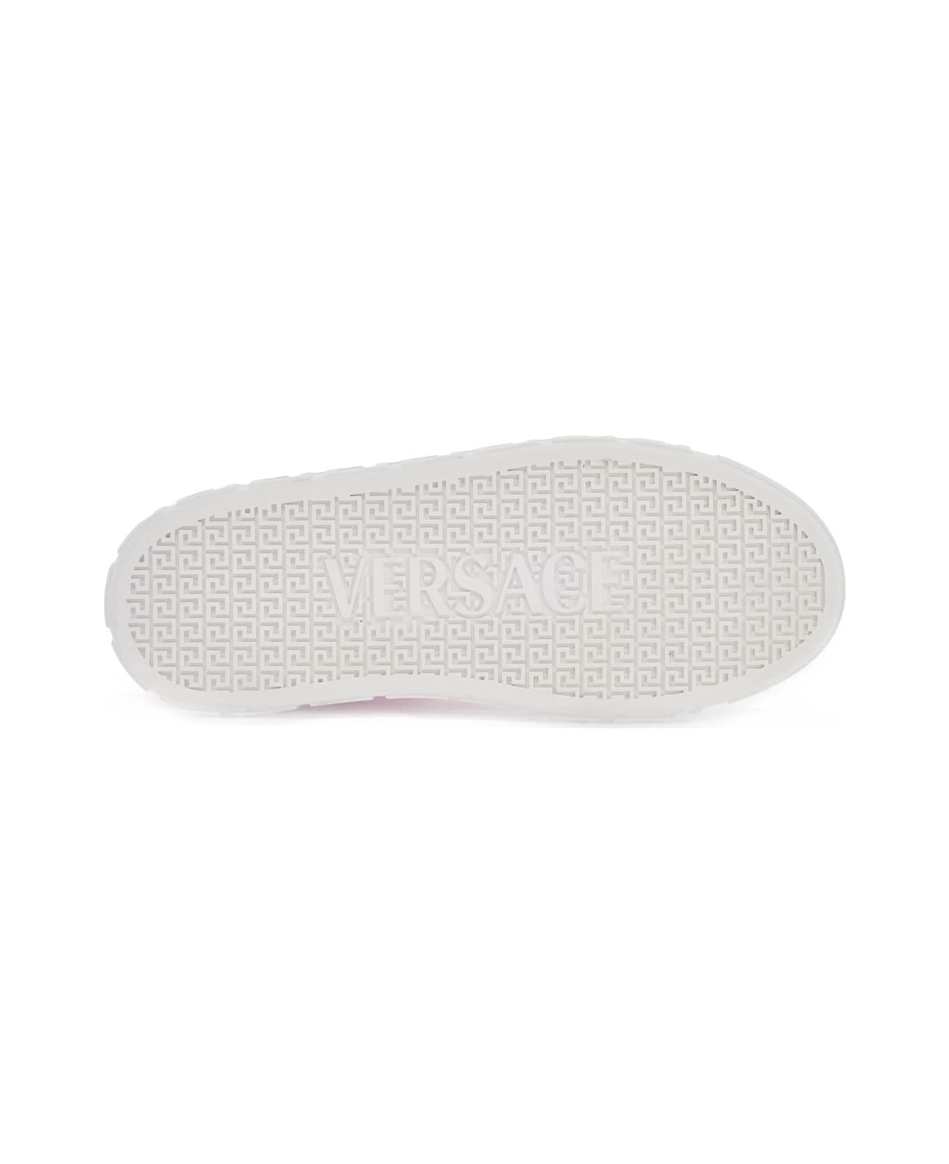 Versace 'greca Sneakers With Gradient - WHITE+PASTEL PINK (Pink)
