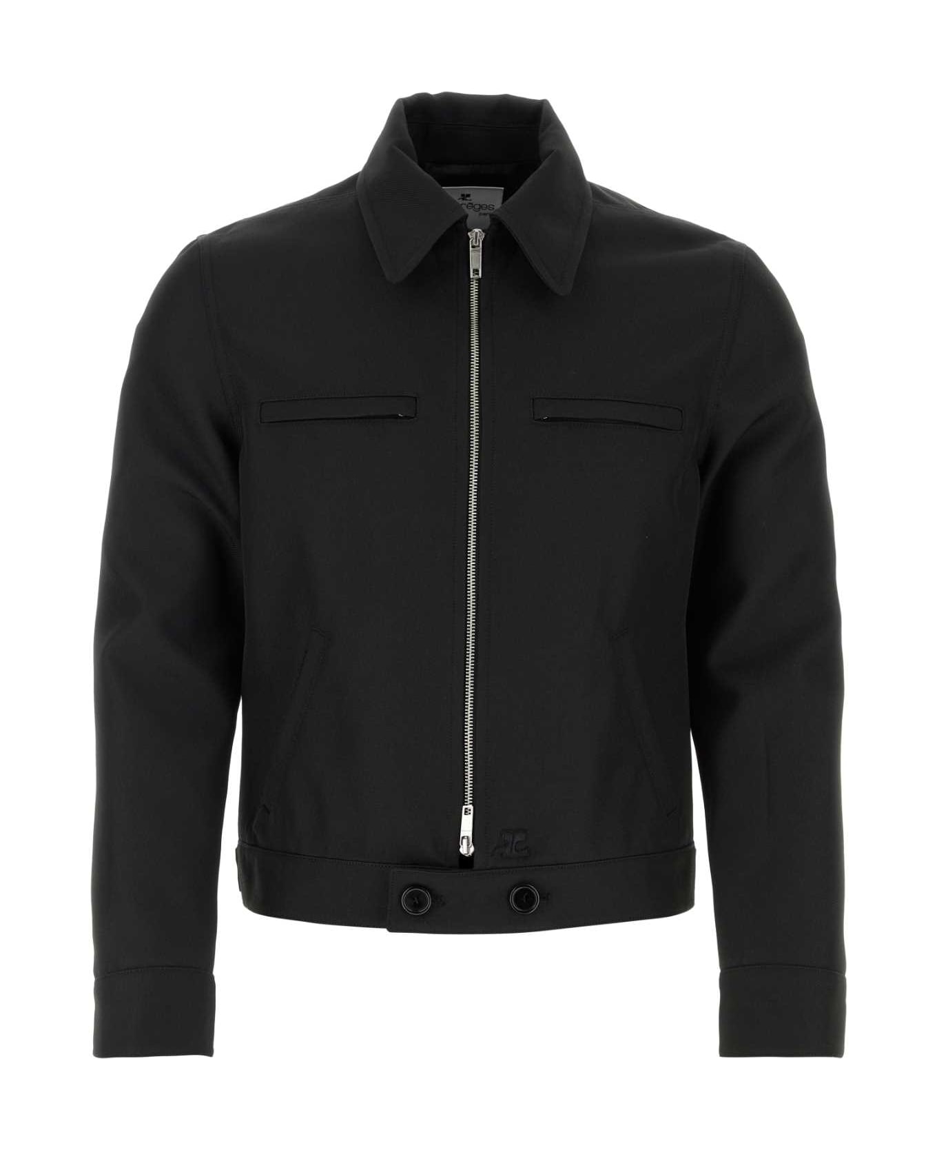 Courrèges Black Polyester Jacket - Black