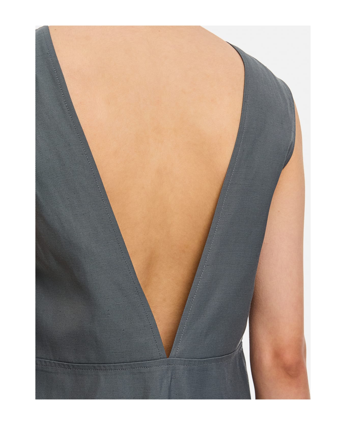 Loulou Studio Openback Sleeveless Short Dress - Grey