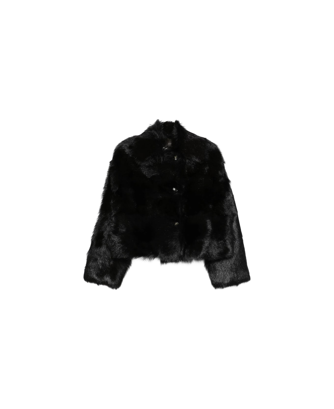 Alberta Ferretti Leather Outerwear - BLACK