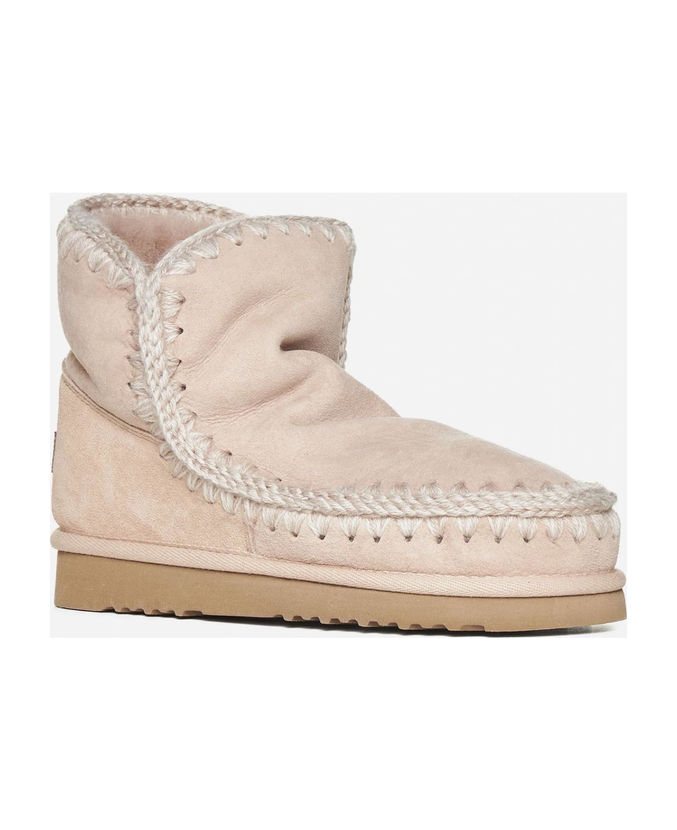 Mou Eskimo Suede And Shearling Ankle Boots