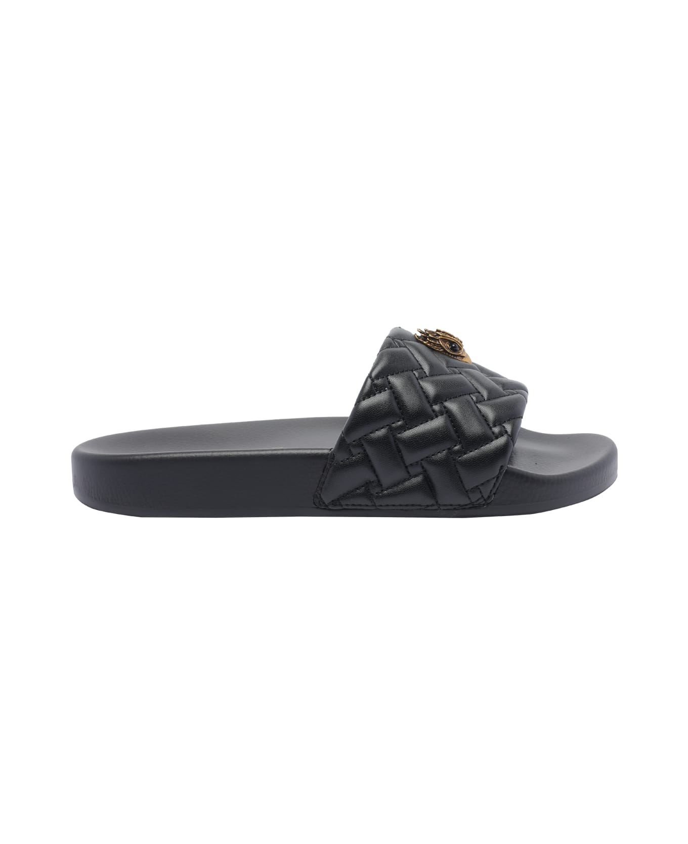 Kurt Geiger Meena Eagle Slide Sandals - Black