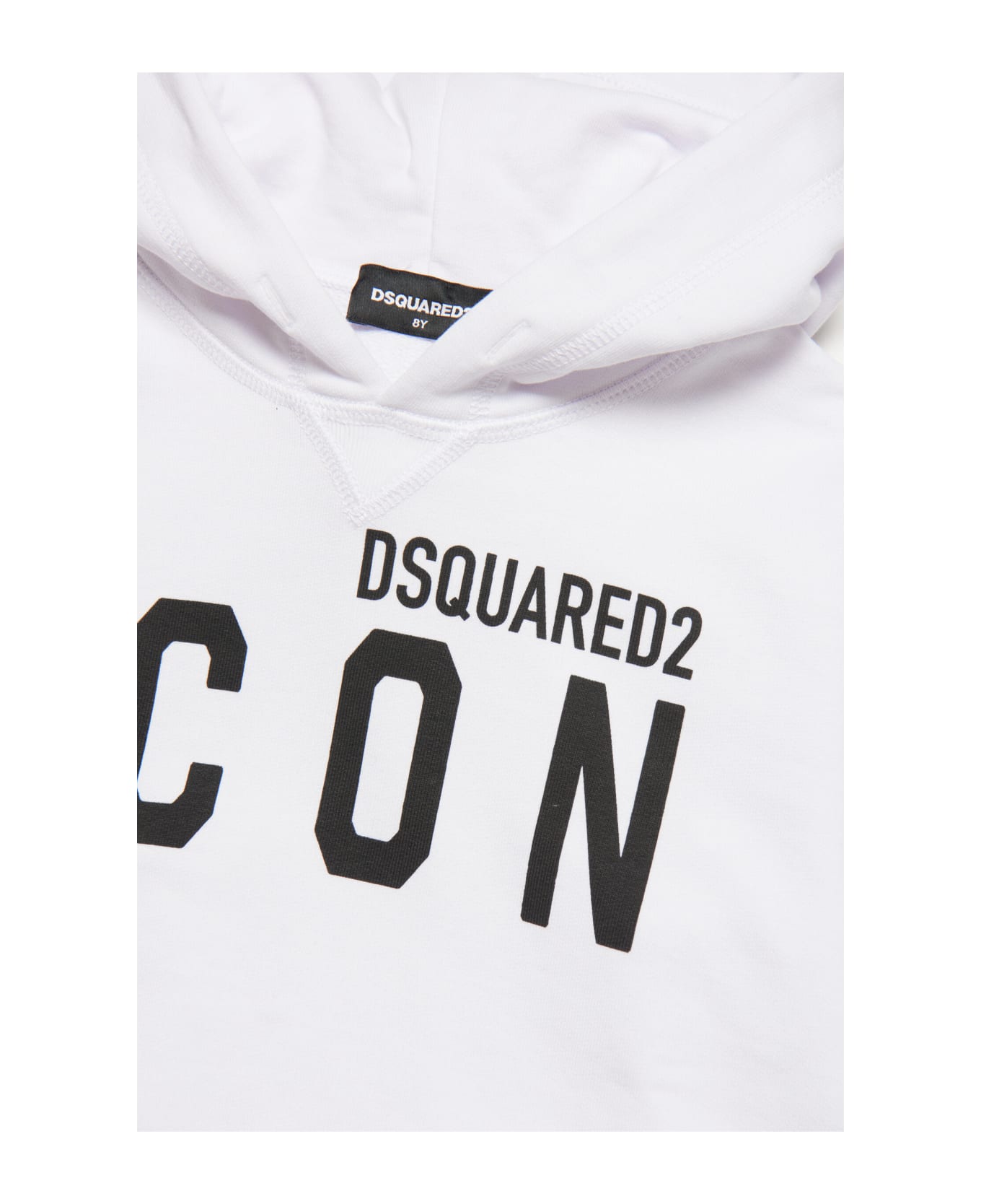 Dsquared2 D2s666u Cool Fit-icon Sweat-shirt Dsquared White Cotton Hooded Sweatshirt With Icon Logo - White