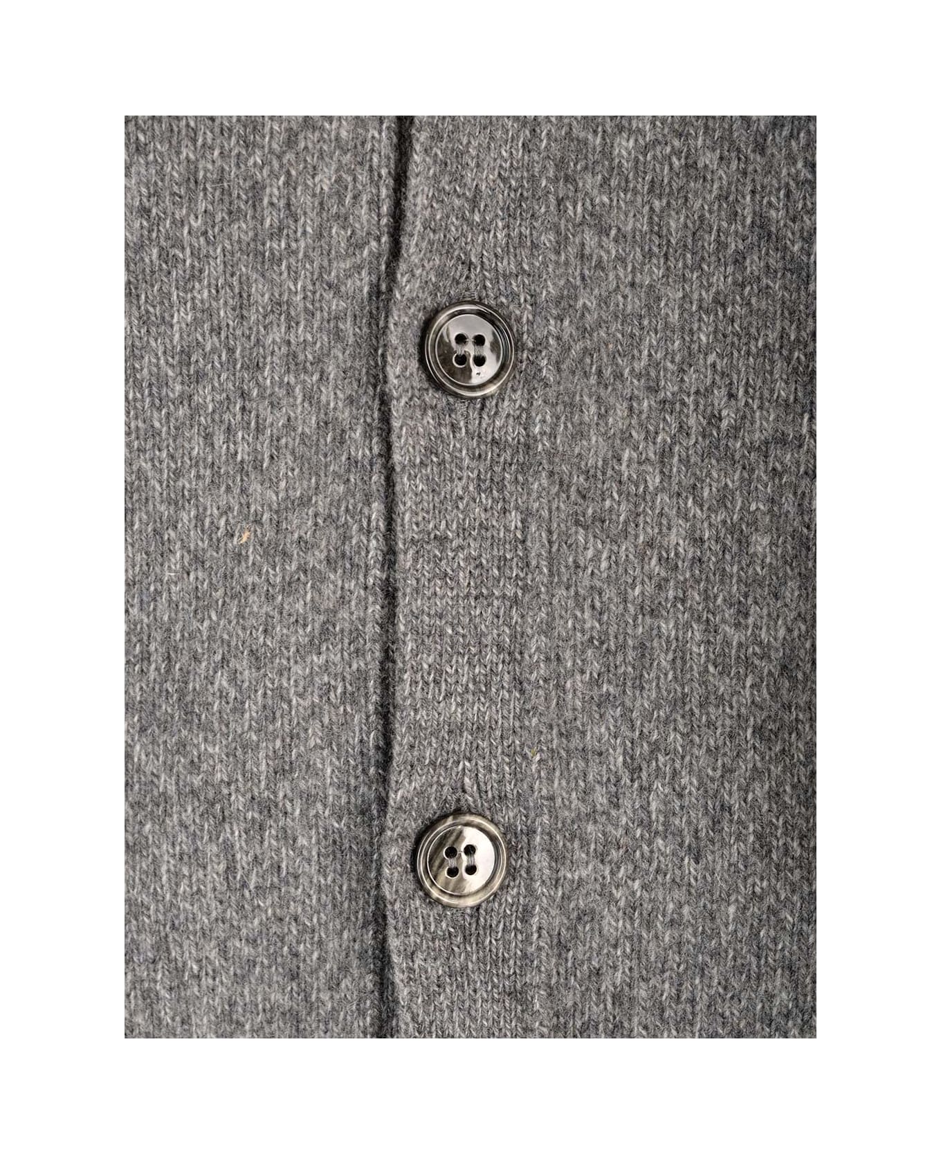 Ami Alexandre Mattiussi Cashmere And Wool Cardigan - GREY