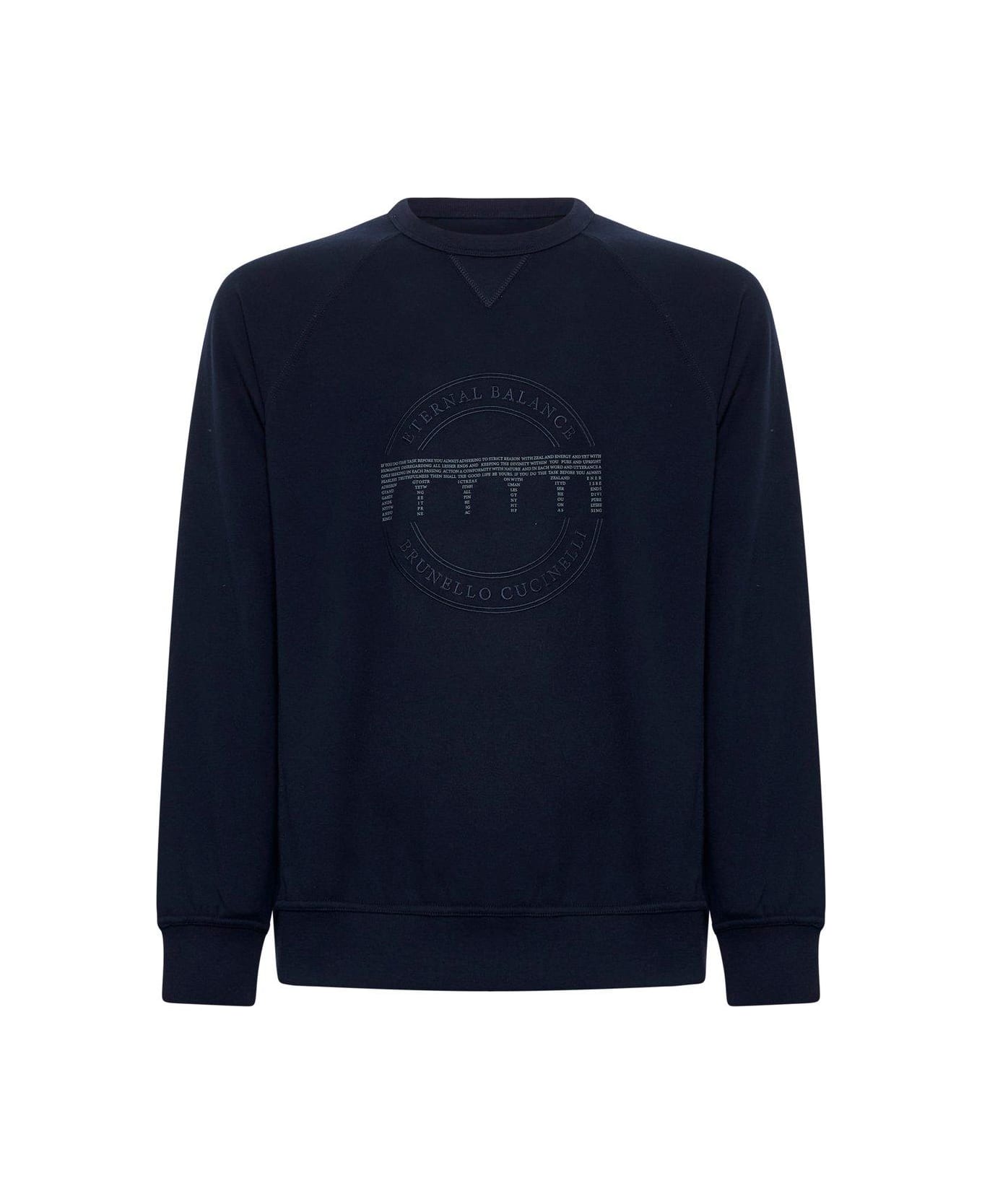 Brunello Cucinelli Crewneck Sweatshirt - Blue