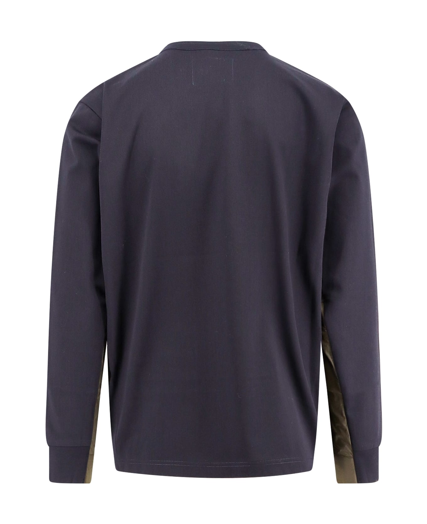 Sacai Cotton T-shirt With Nylon Insert - Blue