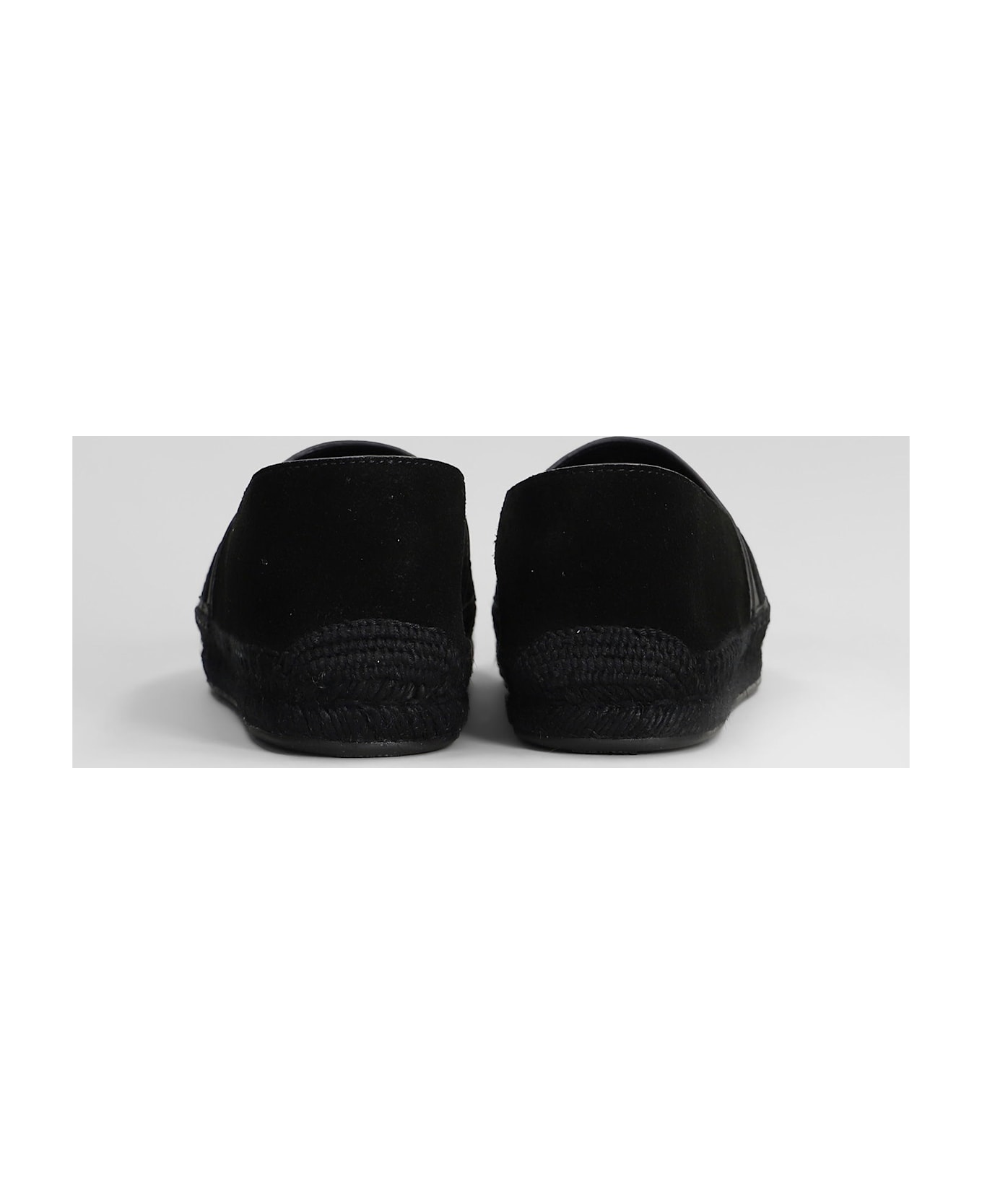 Christian Louboutin Alfarica Flat Espadrilles In Black Leather - black