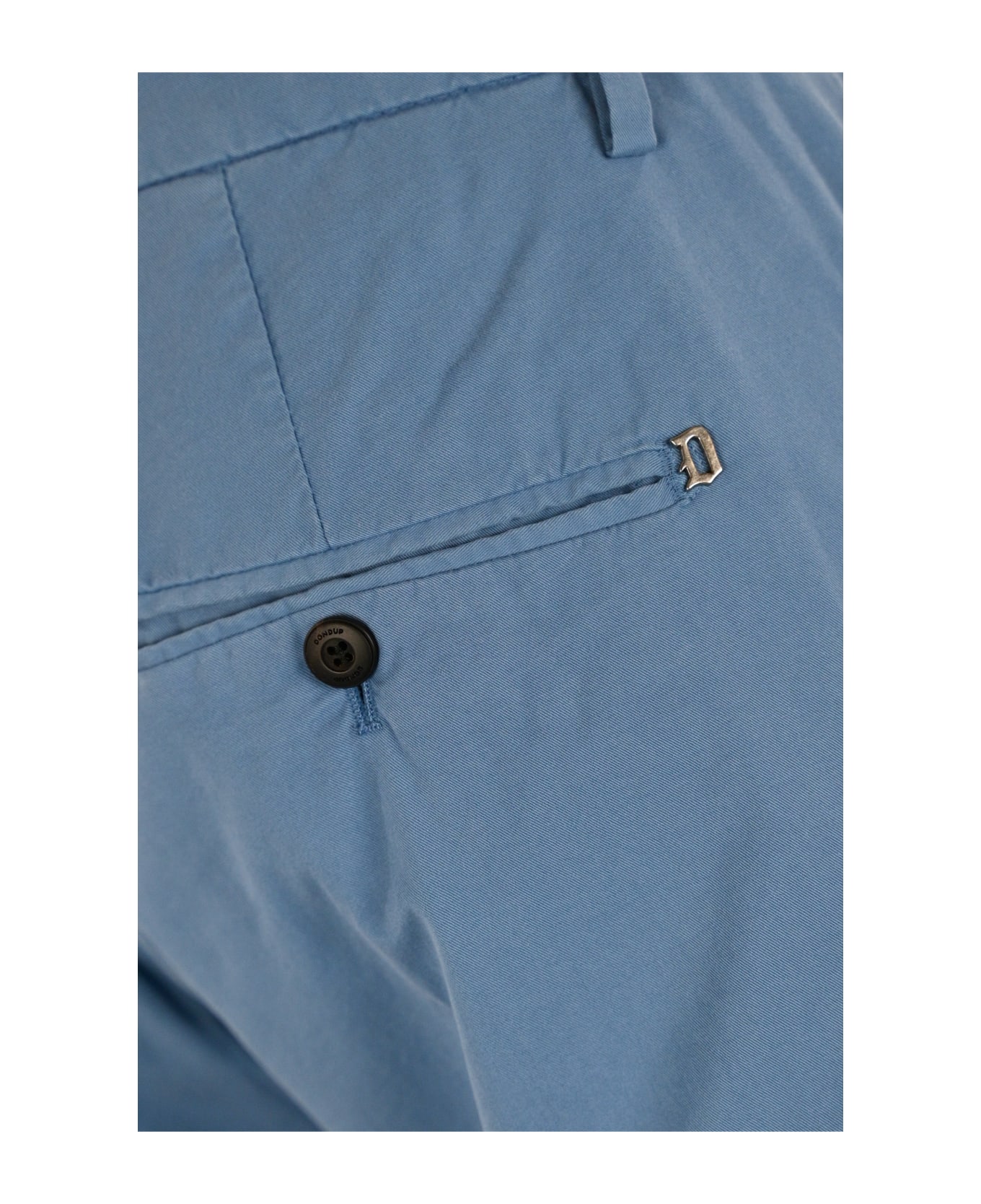 Dondup Gaubert Trousers In Stretch Cotton - Azzurro