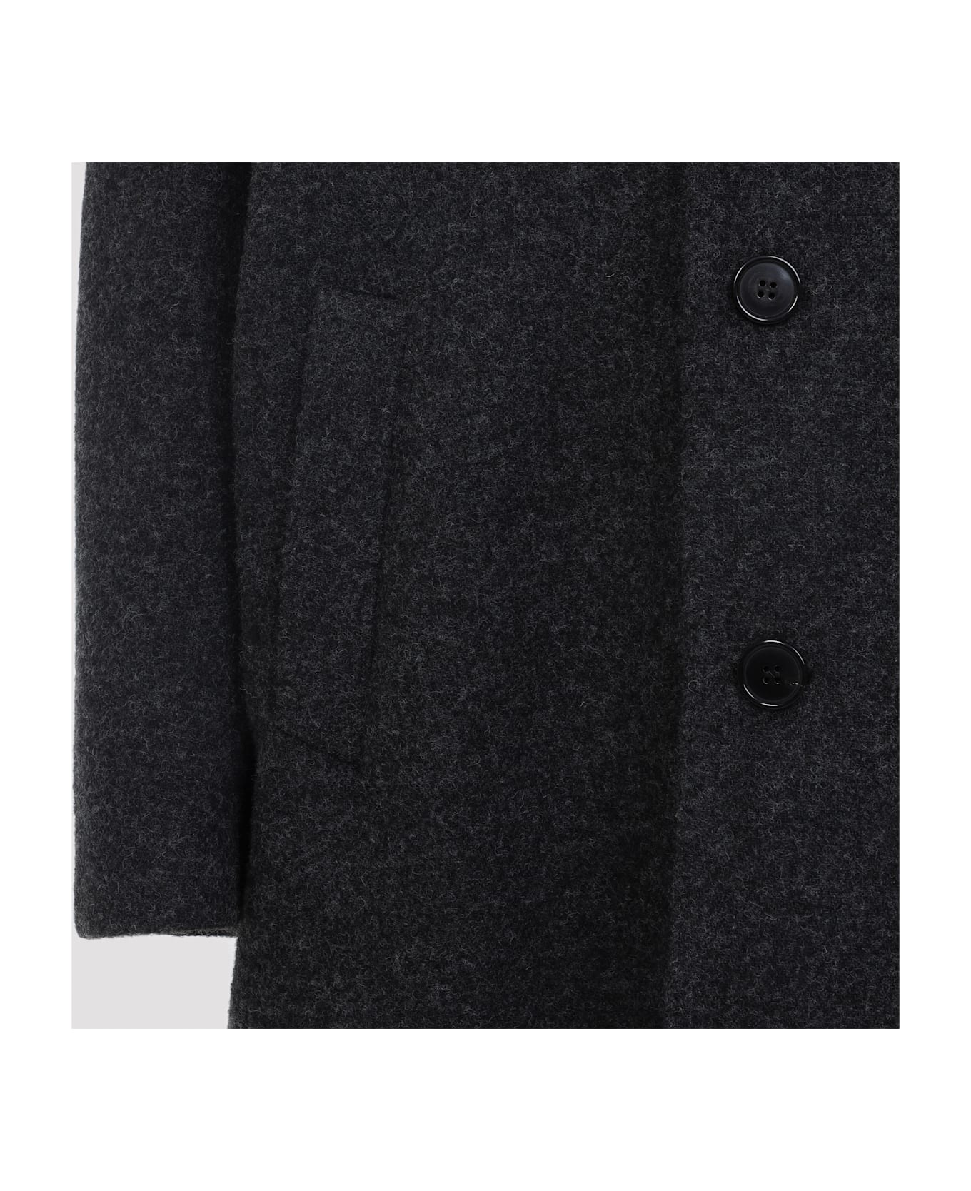Maison Margiela Virgin Wool Coat - M Melange Carbon
