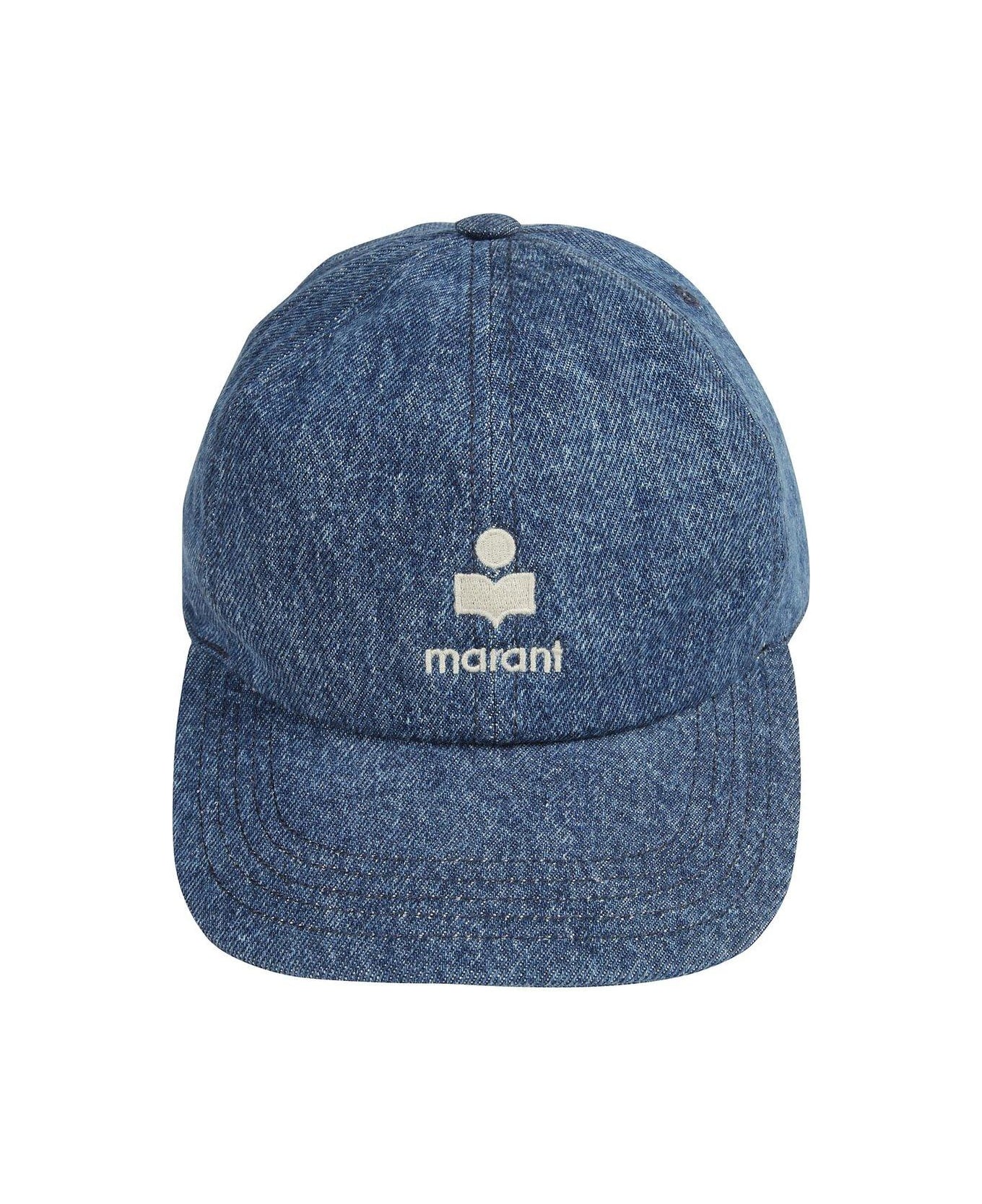 Isabel Marant Tomas Logo Embroidered Cap - blue