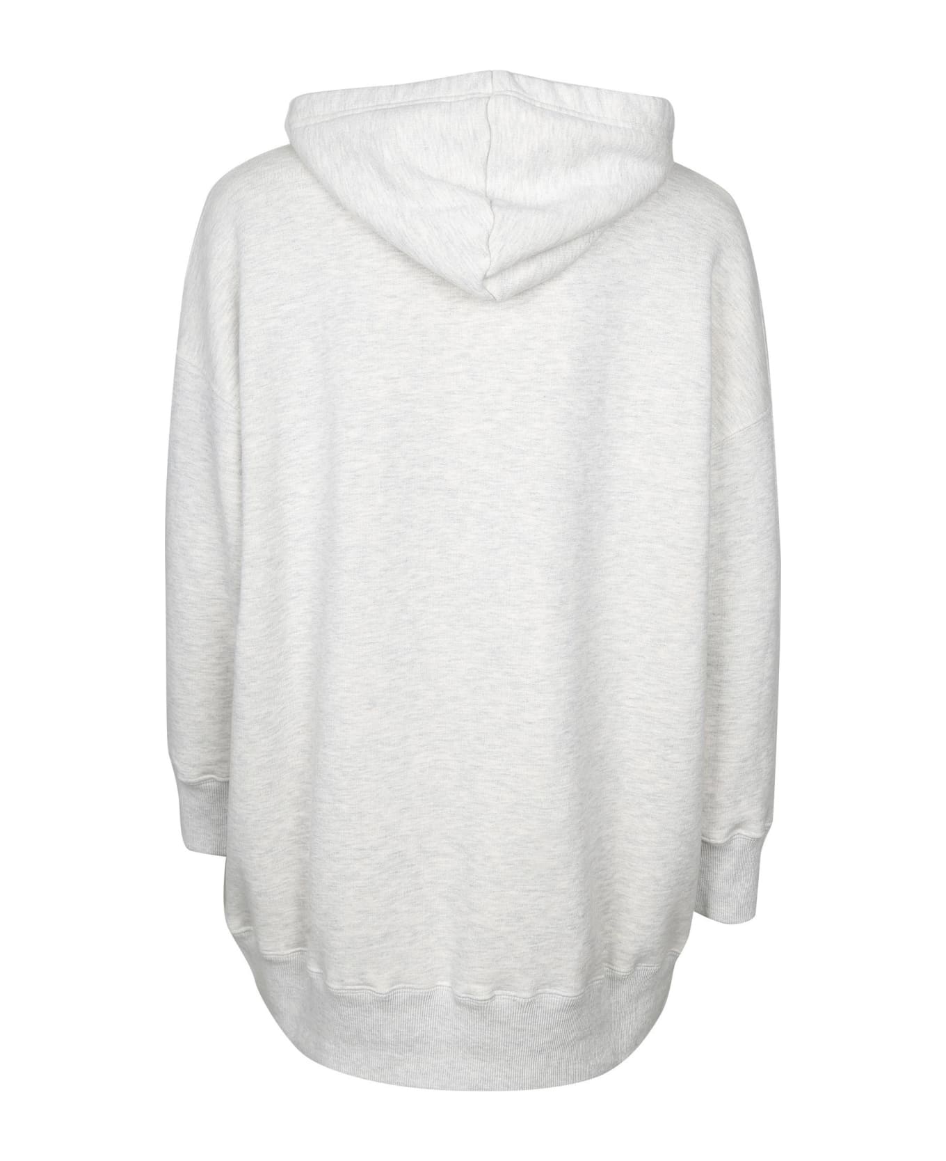 Autry Cotton Hoodie Sweatshirt With Logo - MELANGE