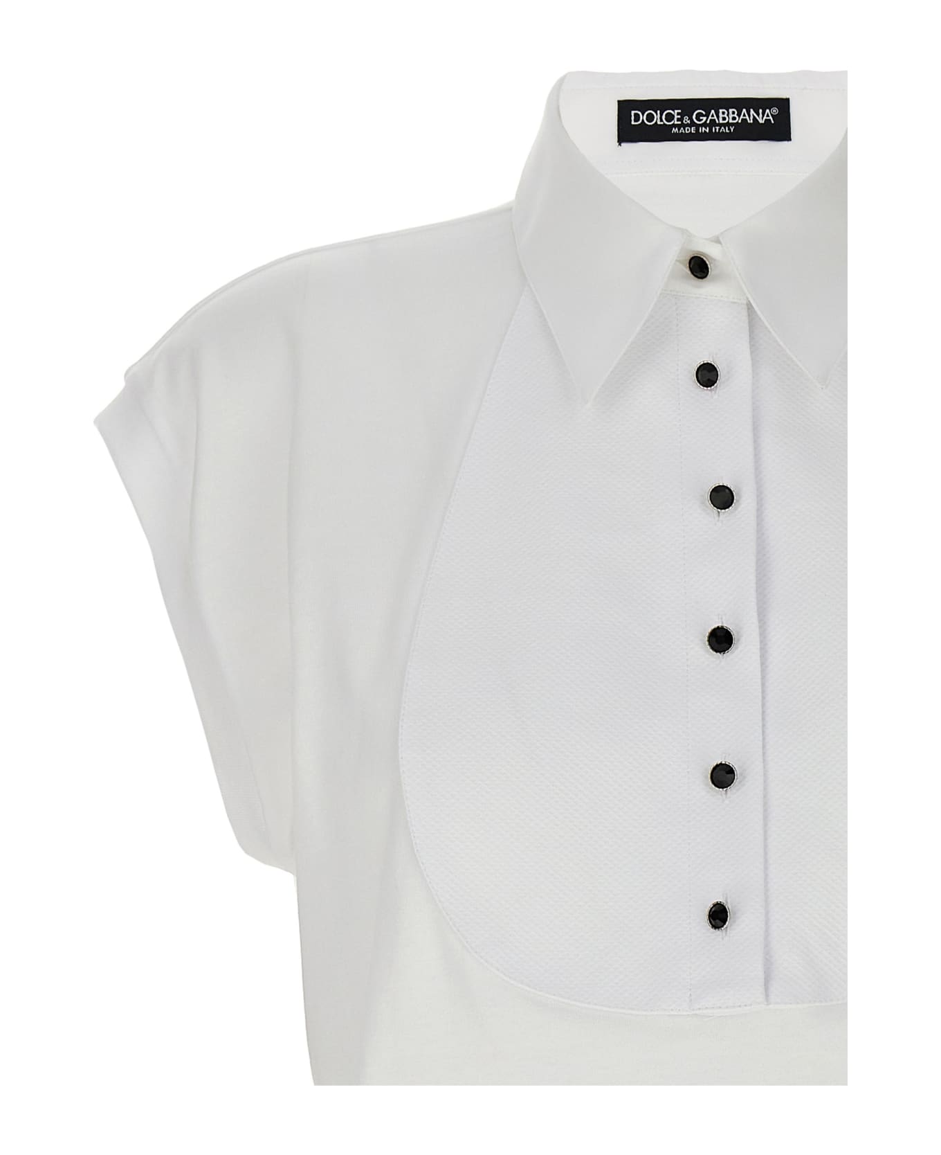 Dolce & Gabbana Plastron T-shirt - White ポロシャツ