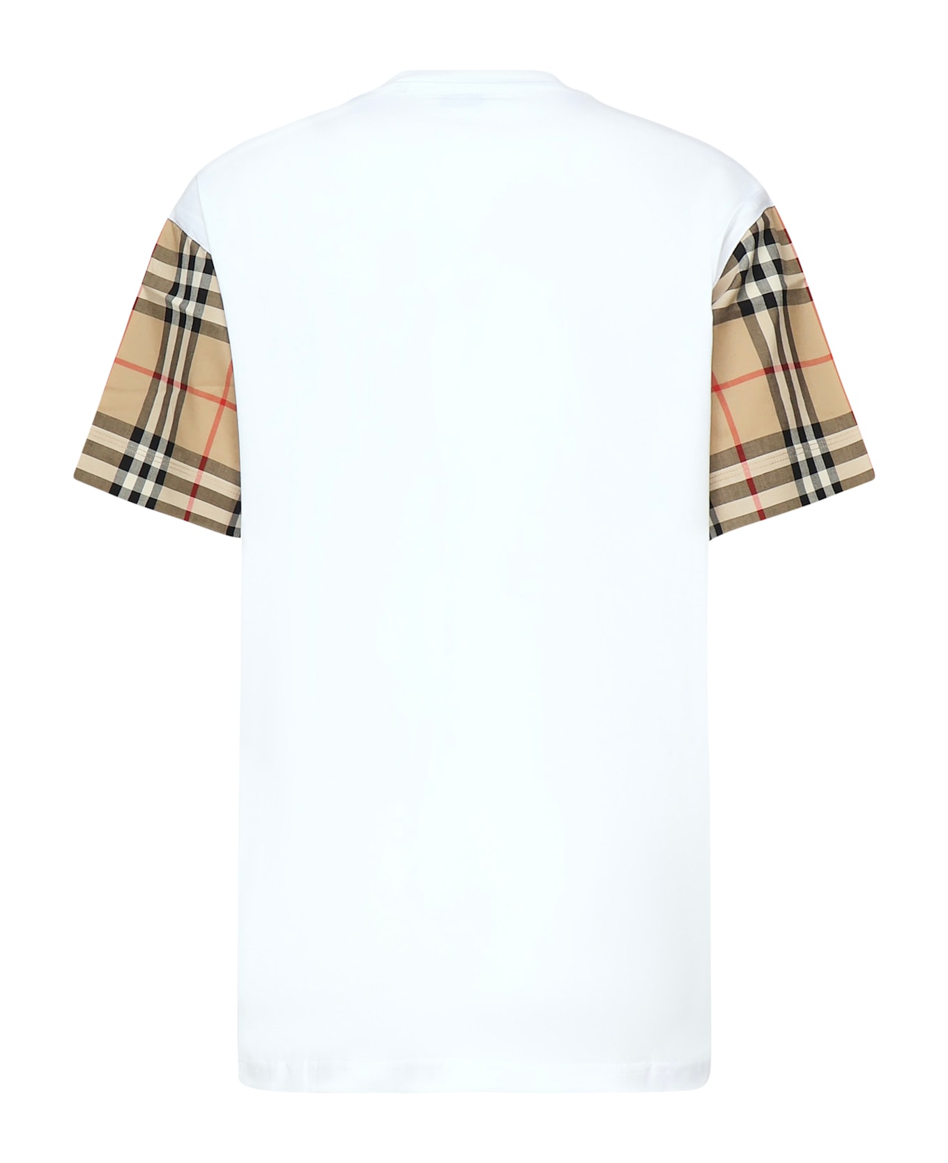Burberry 
check
 T-shirt - White