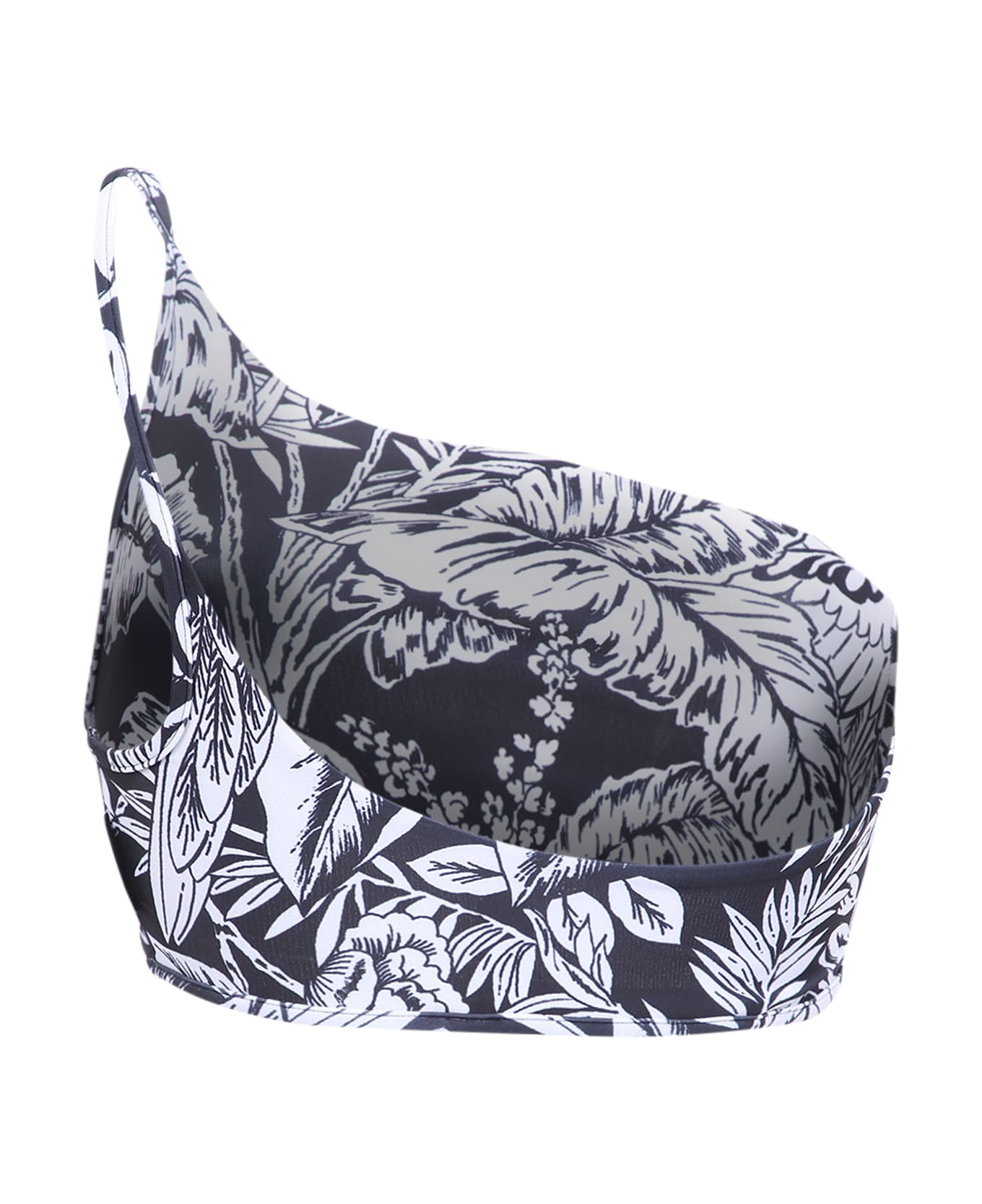 Palm Angels Jungle Print Bikini Top - Black