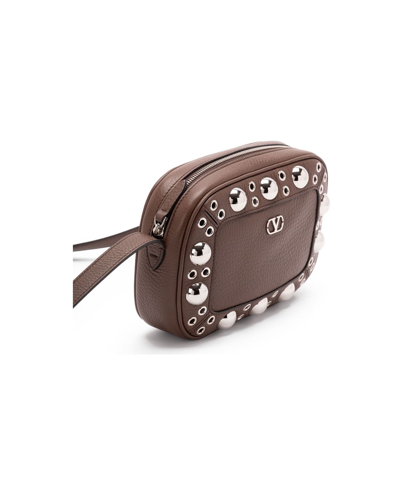 Valentino Garavani Nellcote Leather Crossbody Bag - Brown