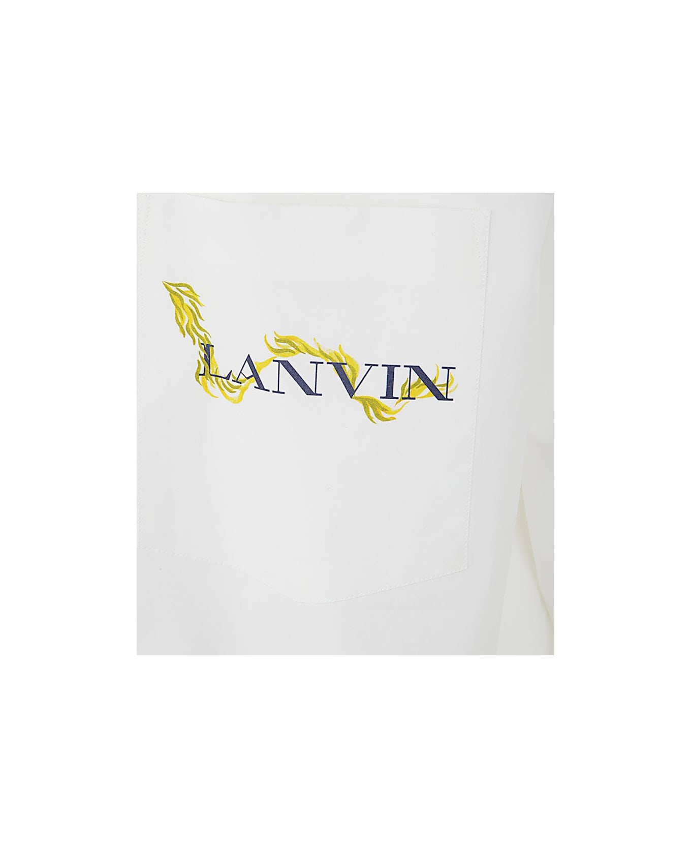 Lanvin Cny Long Sleeve Asymmetric Shirt - Optic White