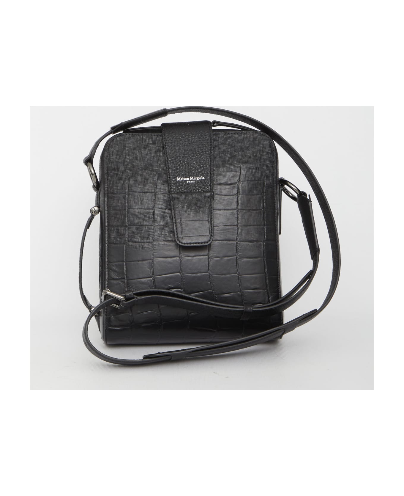 Maison Margiela Four-stitch Leather Shoulder Bag - BLACK