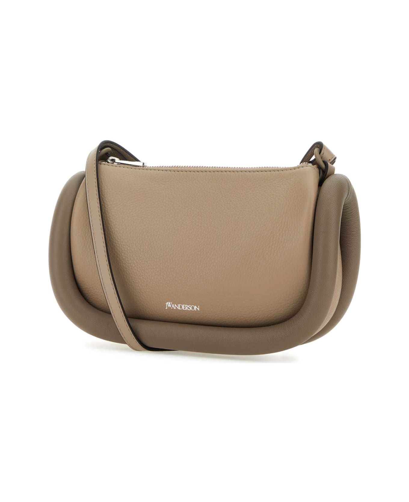 J.W. Anderson Cappuccino Leather The Bumper 12 Crossbody Bag - TAUPE