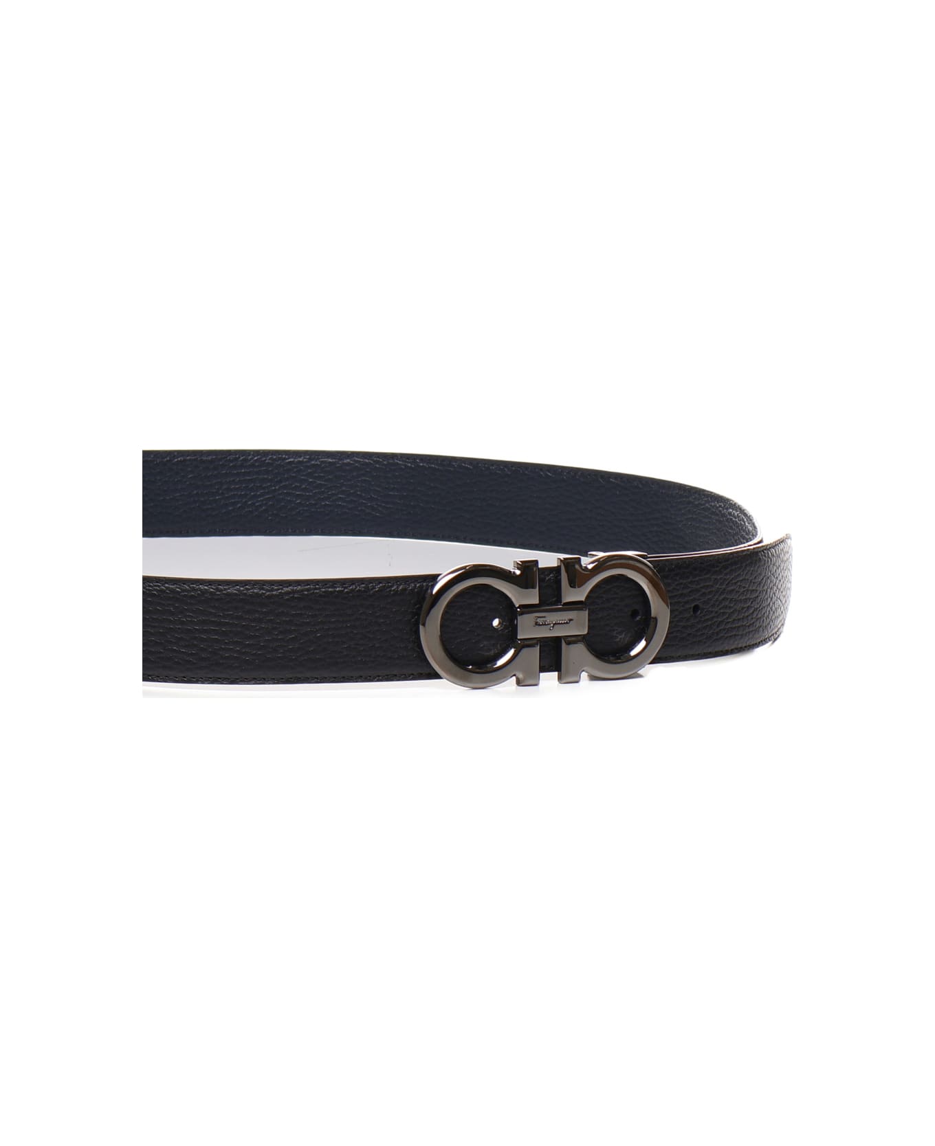 Ferragamo Reversible Calfskin Belt - Black