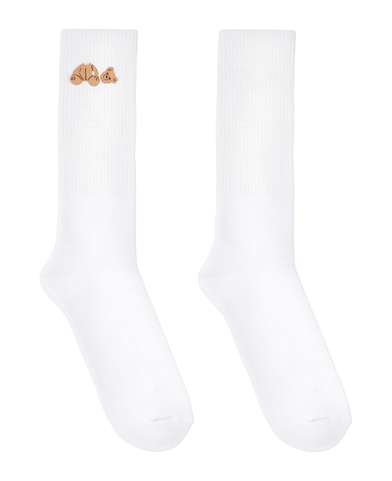 Palm Angels Socks Made Of Cotton Blend - White