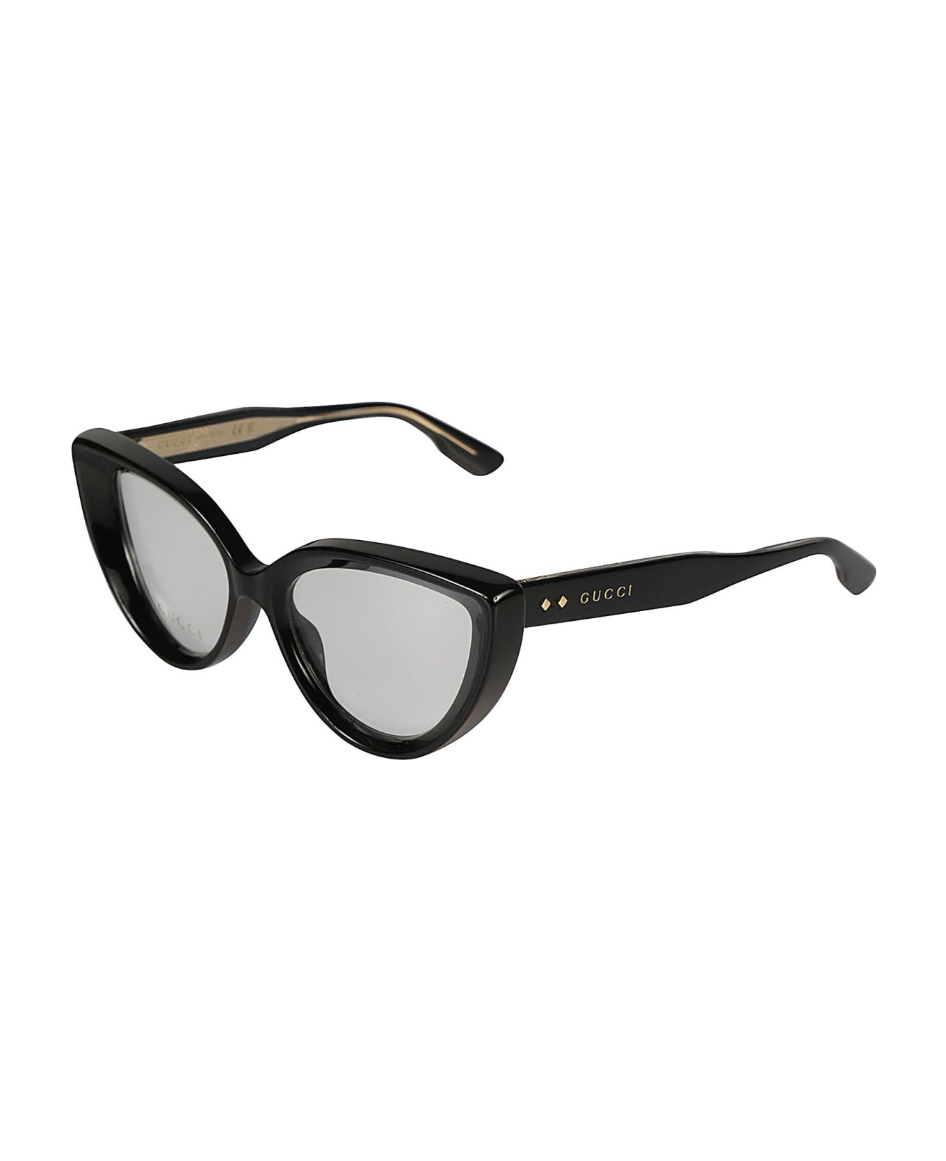 Gucci Eyewear Cat Eye Frame - Black アイウェア