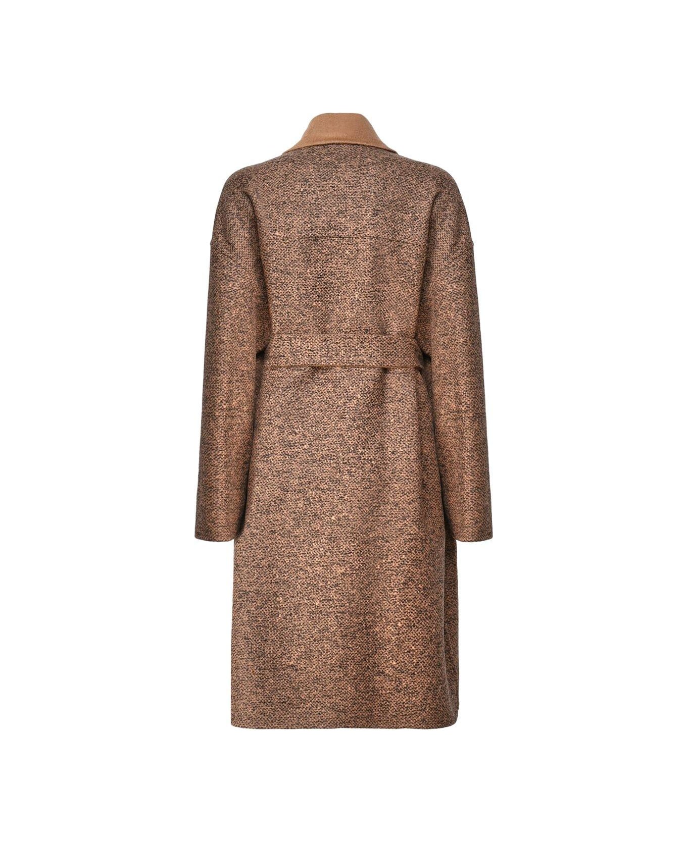 Max Mara Double-breasted Belted Coat - Brown