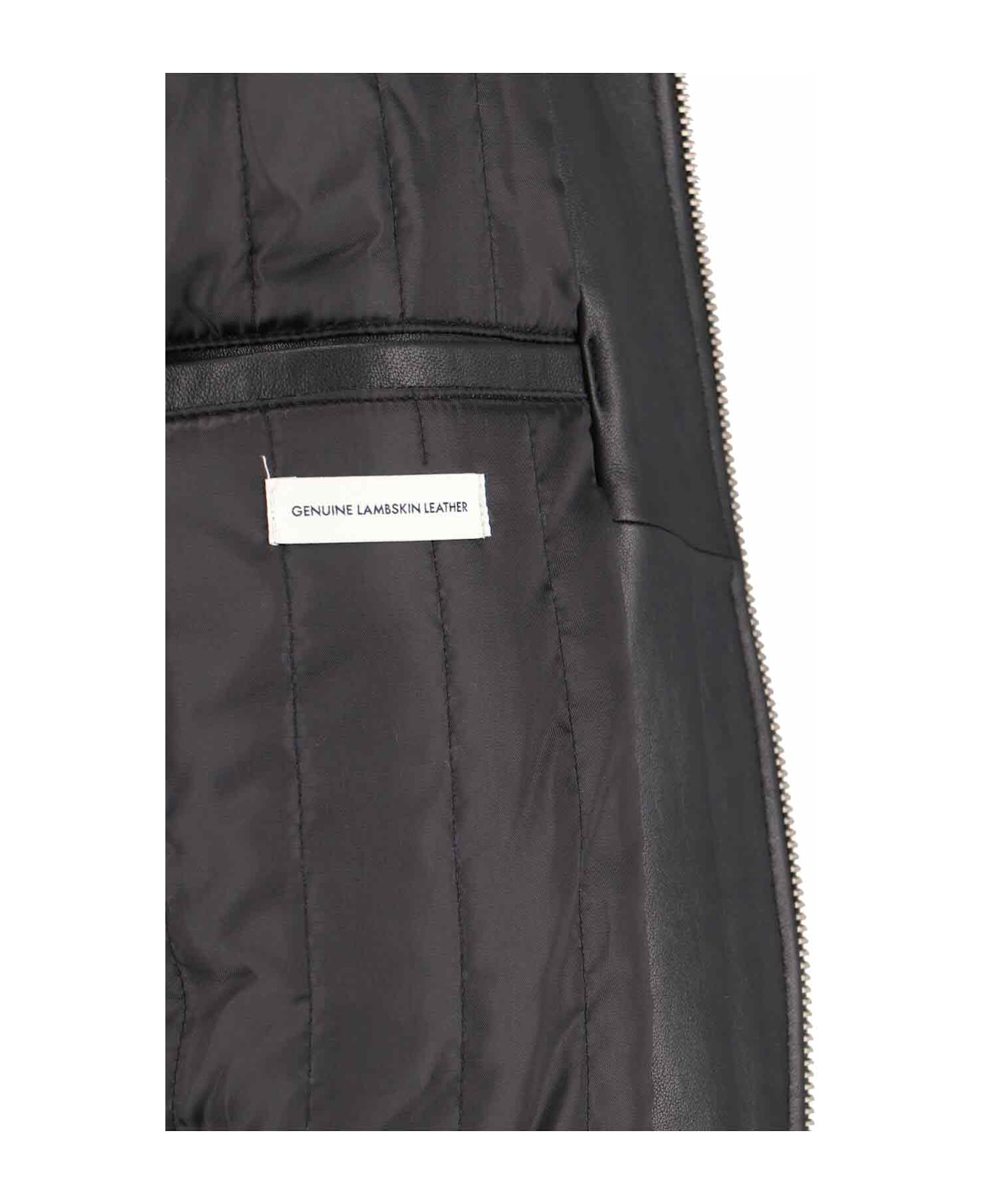 Dunst Lamb Leather Jacket - BLACK