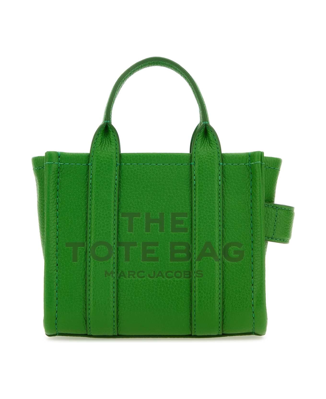 Marc Jacobs Green Leather Micro The Tote Bag Handbag - KIWI