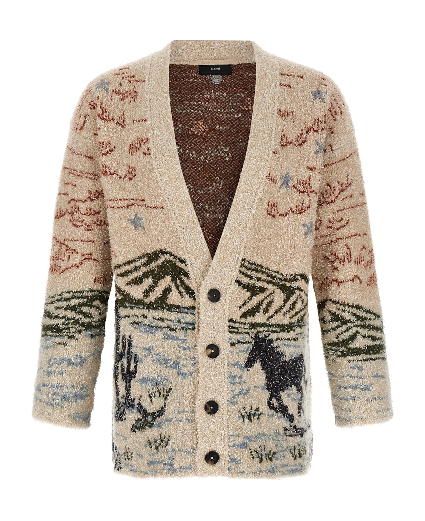 Alanui 
sunset Riders
 Cardigan - NEUTRALS/GREEN