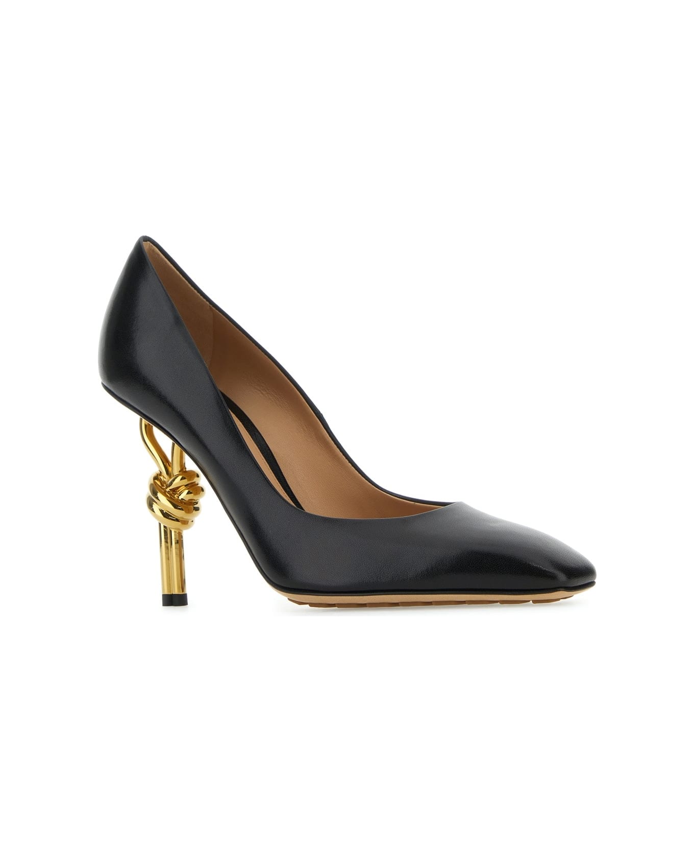 Bottega Veneta Black Nappa Leather Knot Pumps - Black