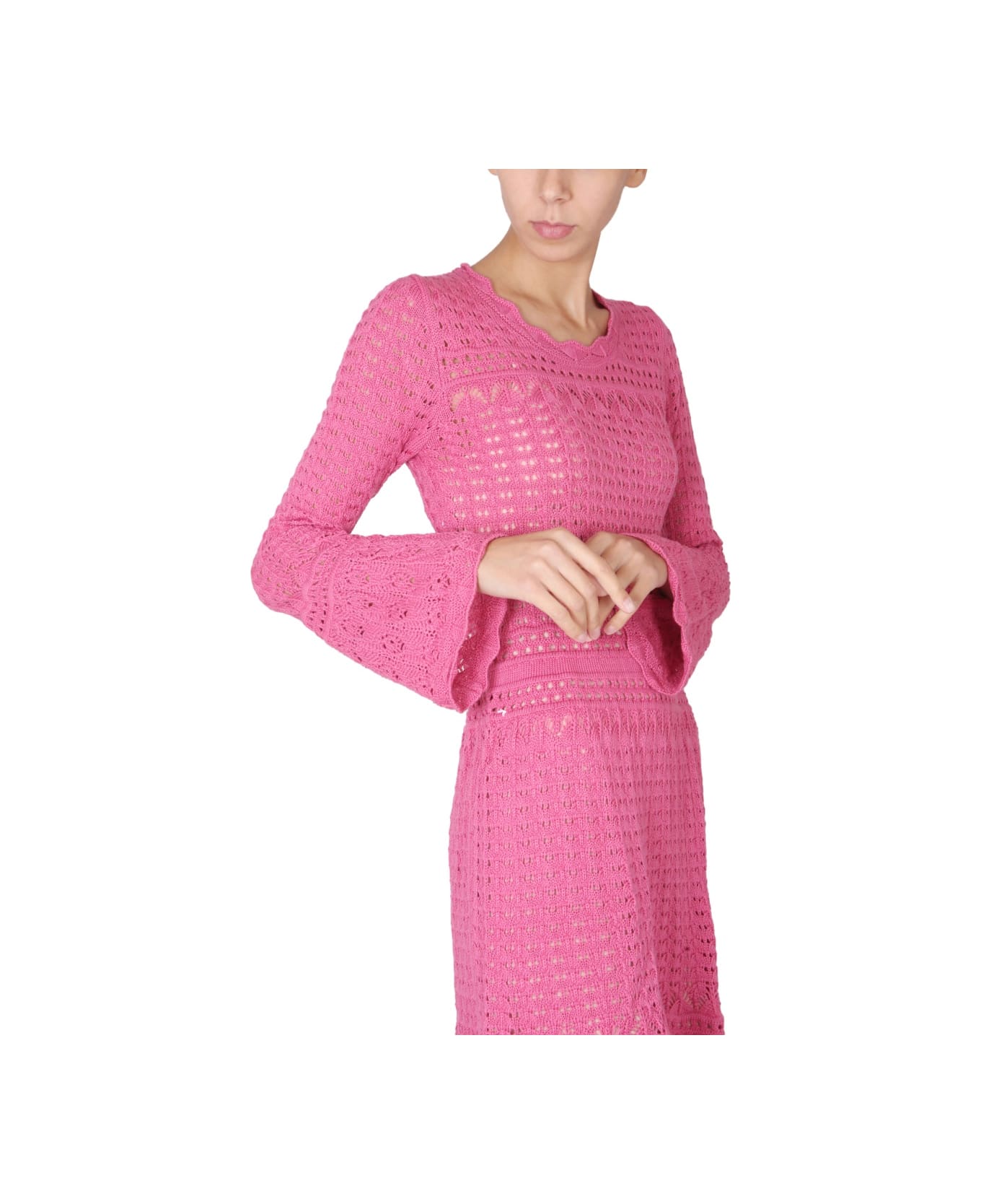 Boutique Moschino Wool Blend Dress - PINK
