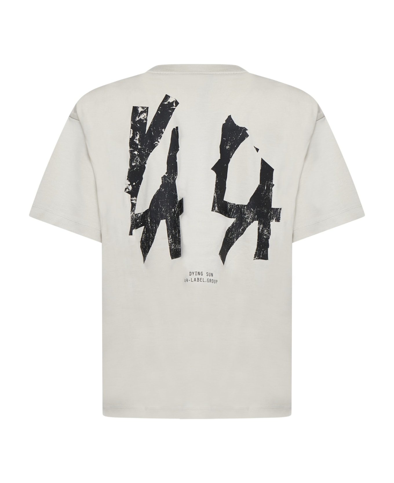 44 Label Group T-Shirt - Dirty white+crinkled 44 black