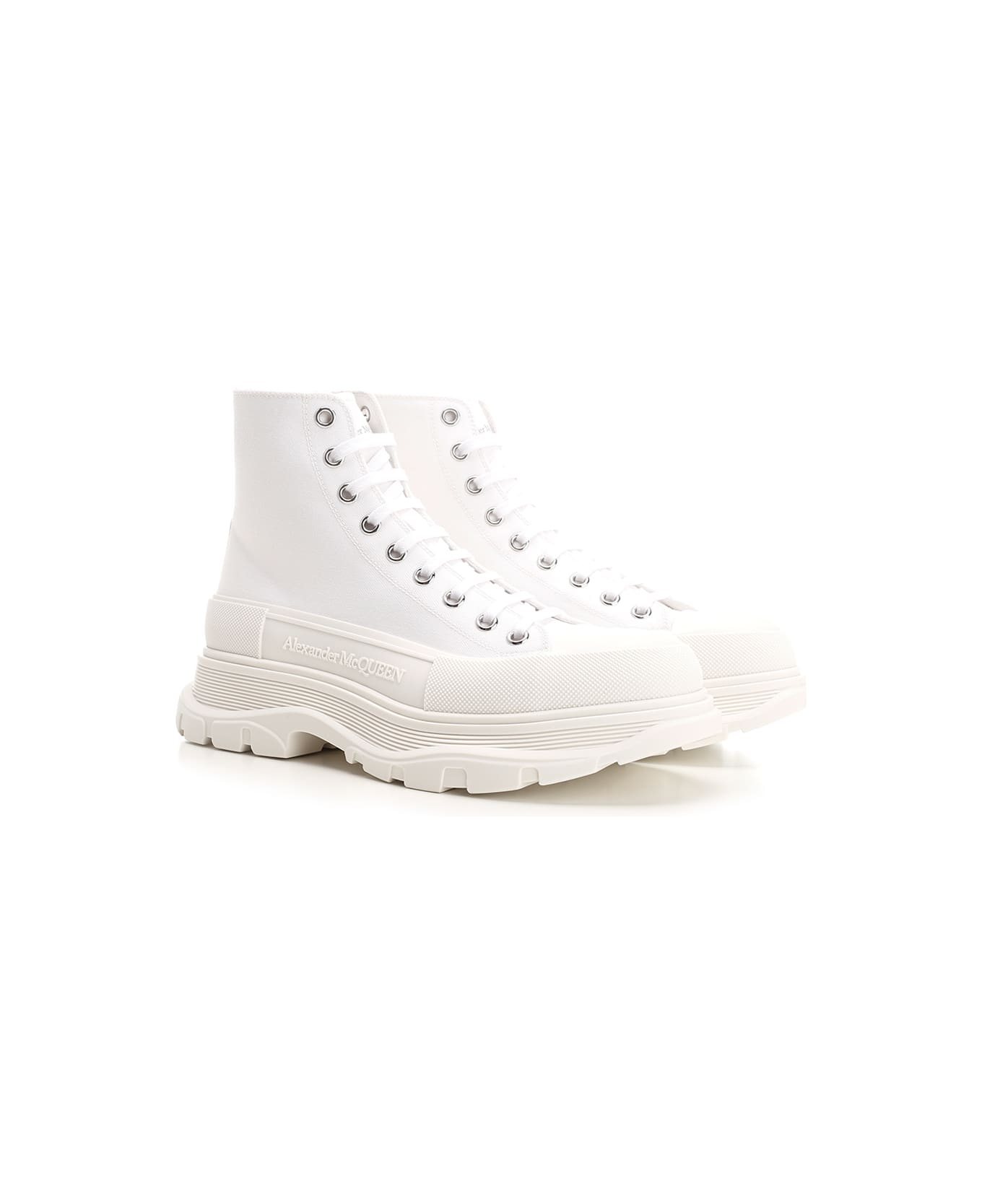 Alexander McQueen Tread Slick Ankle Boot - White