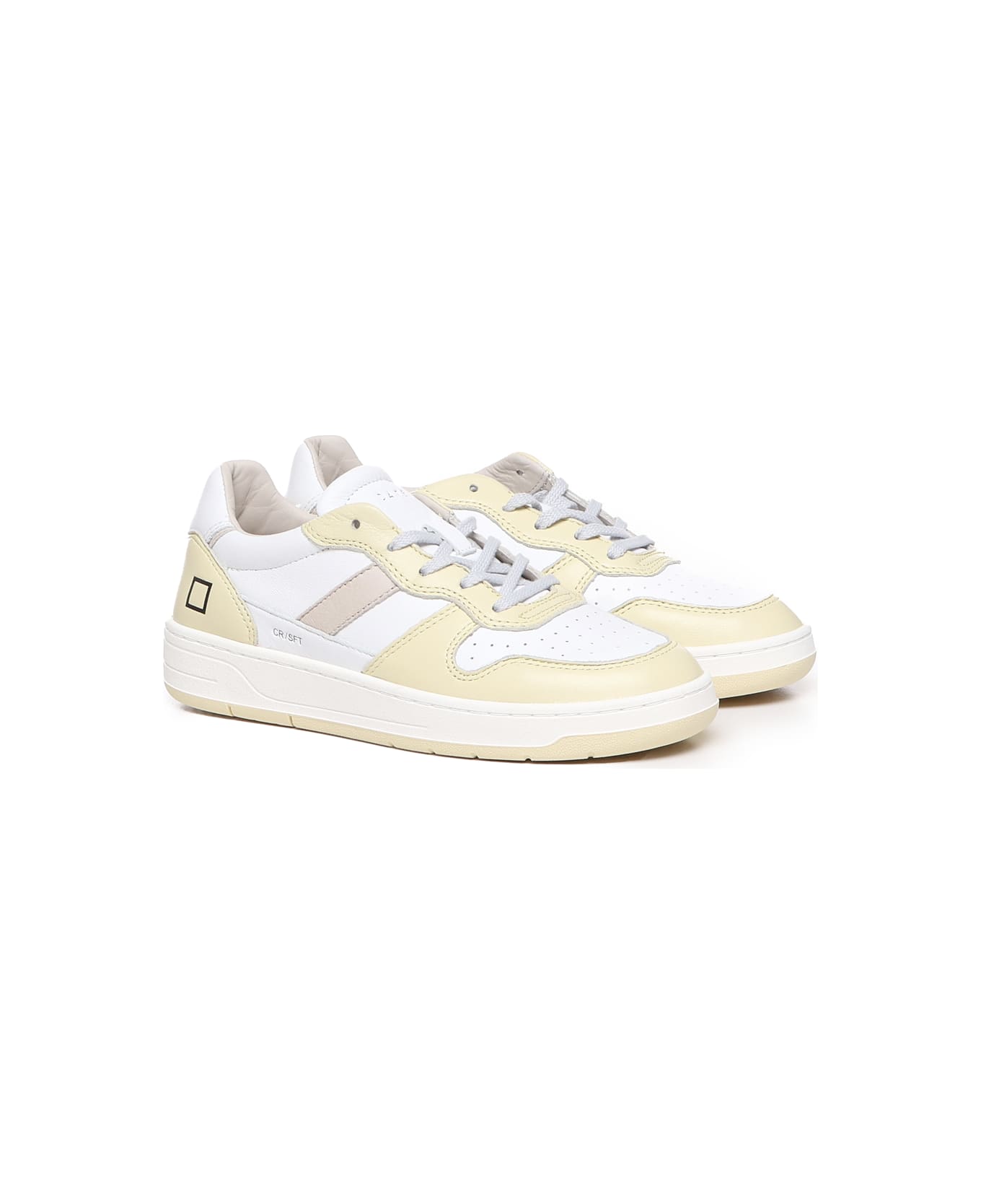 D.A.T.E. Court 2.0 Soft Sneakers - White-yellow
