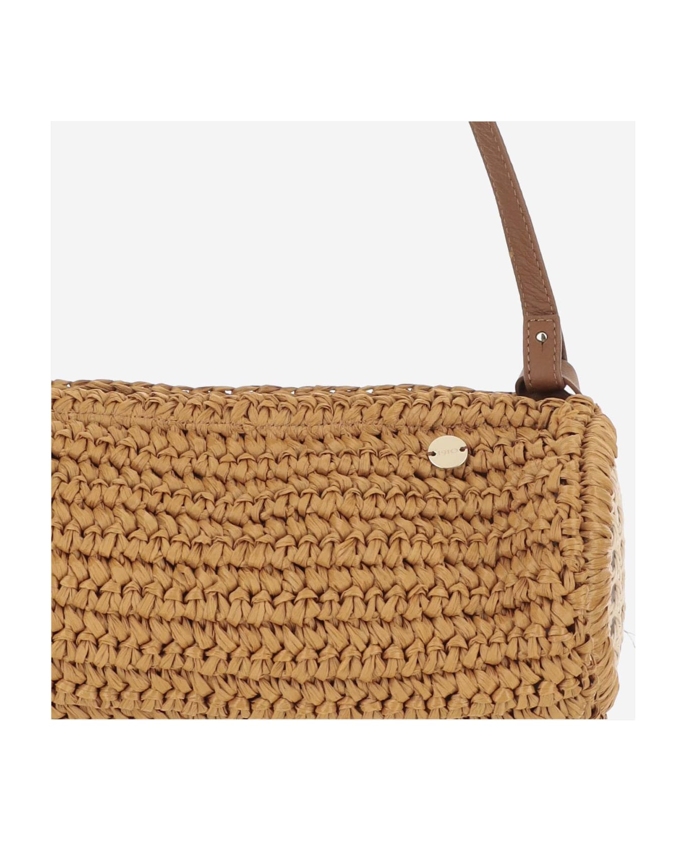 Filippo Catarzi Viscose And Straw Blend Bag - Beige