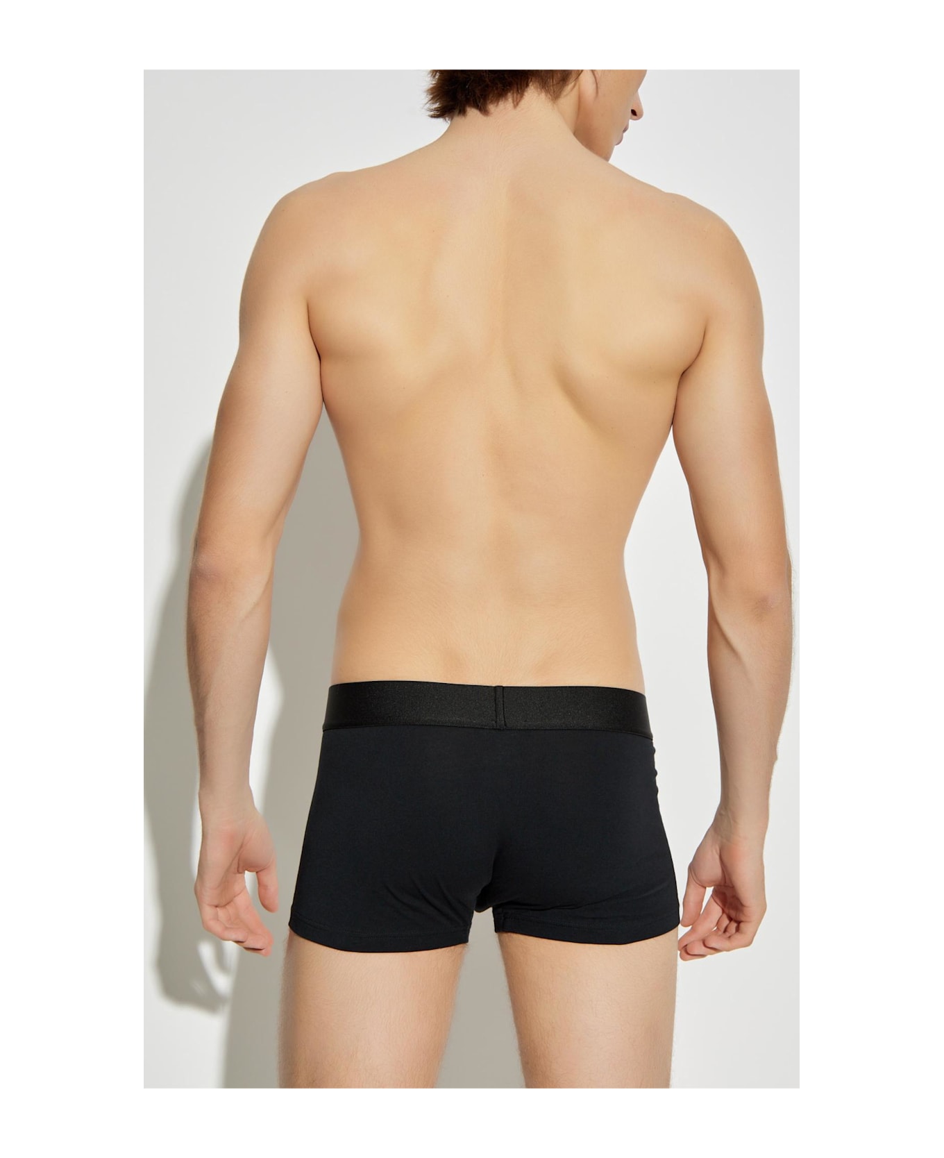 Versace 2-pack Of Cotton Boxers With Logo - Black ショーツ