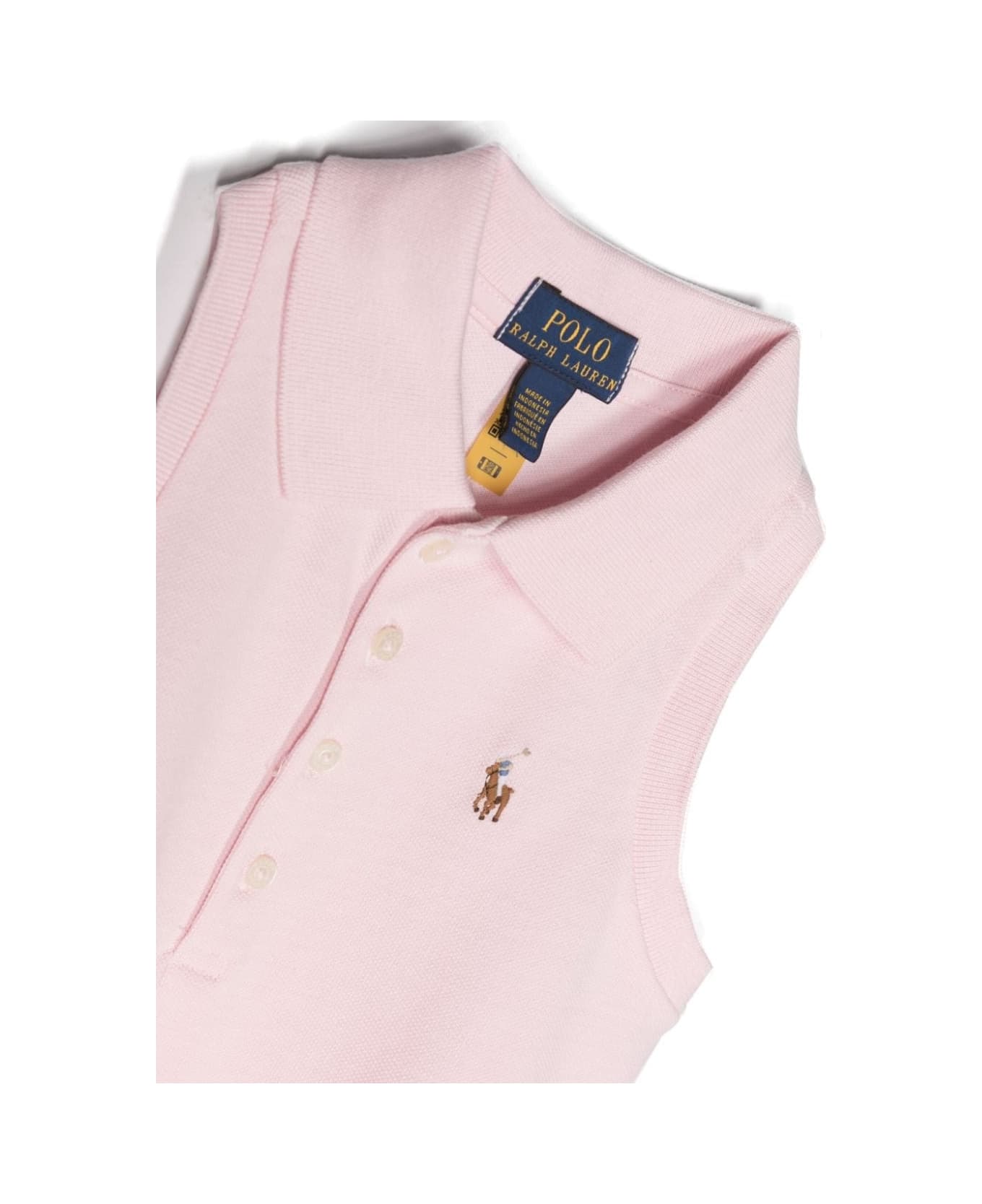 Ralph Lauren Pink Sleeveless Polo With Pony - Pink Tシャツ＆ポロシャツ