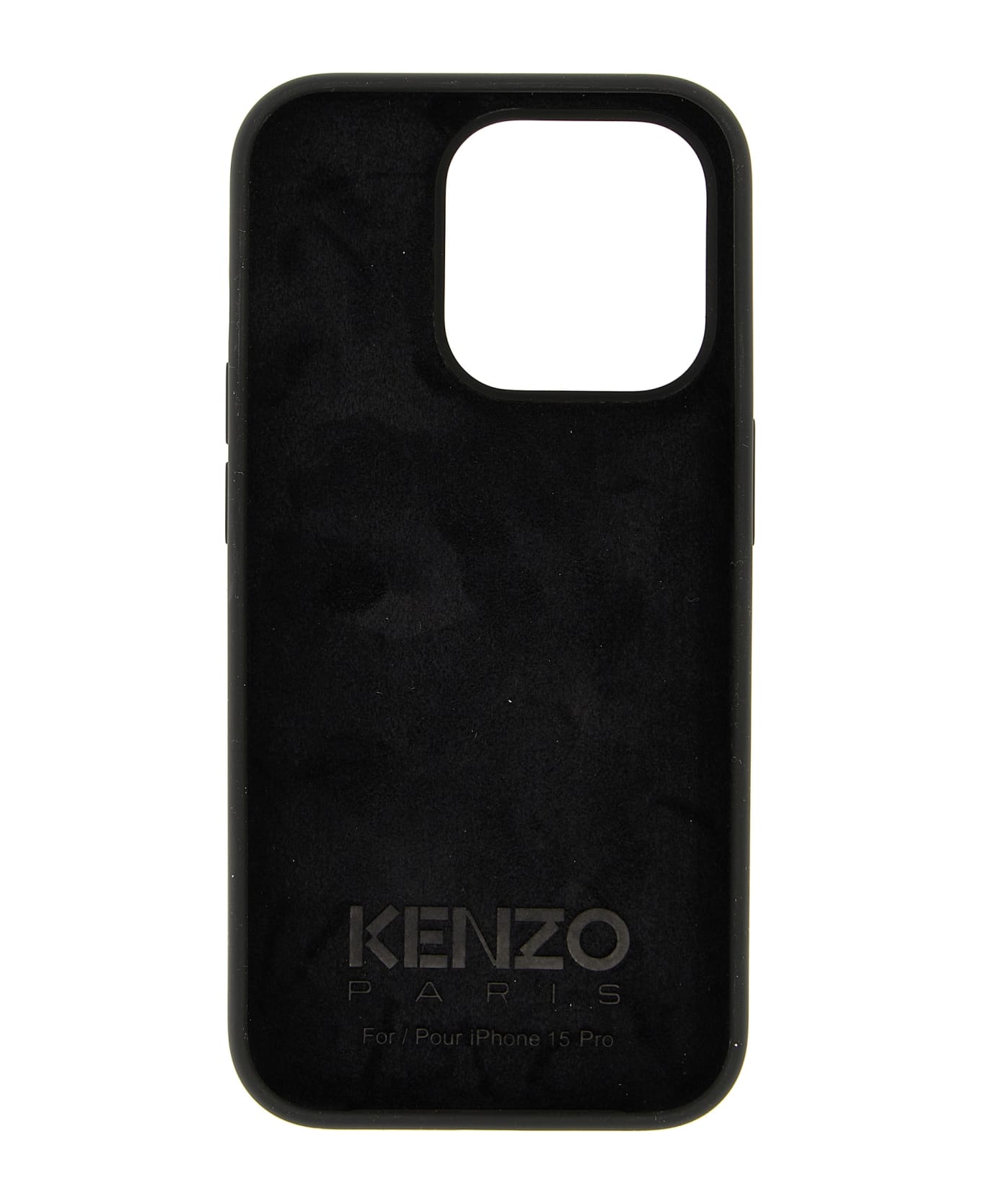 Kenzo Iphone 15 Pro 'kenzo Crest' Case - Black  