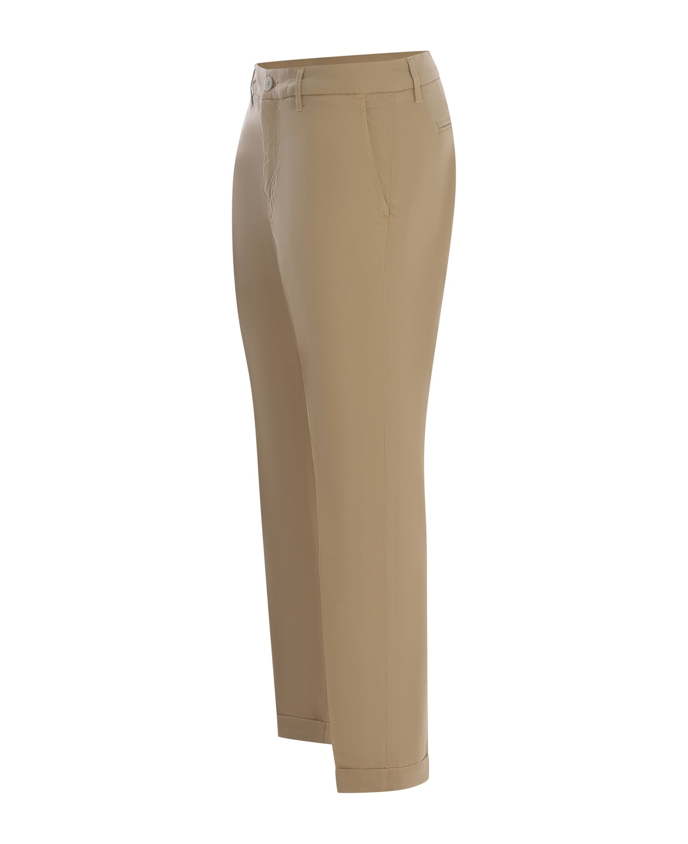 Fay Trousers Fay Made Of Matte Satin - Beige