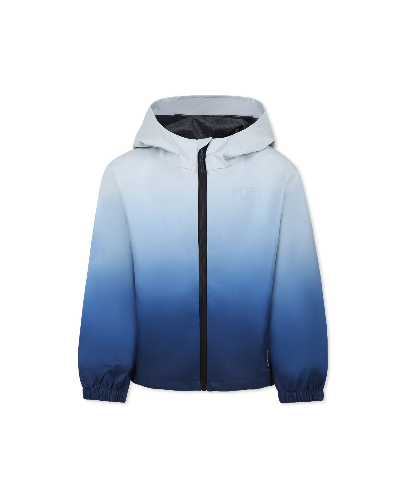Molo Light Blue Windbreaker Jacket For Boy With Logo - Light Blue
