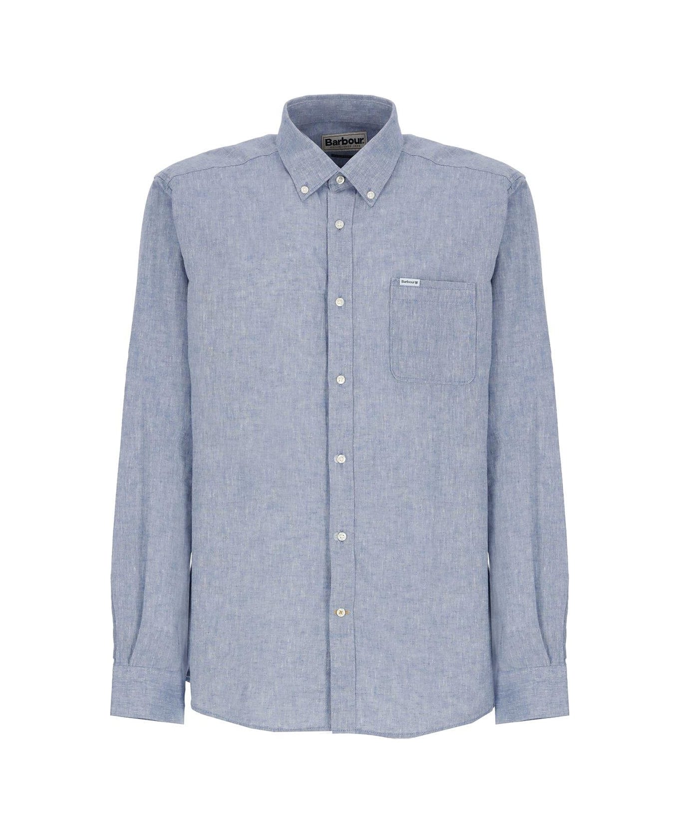 Barbour Buttoned Long-sleeved Shirt - Blue シャツ