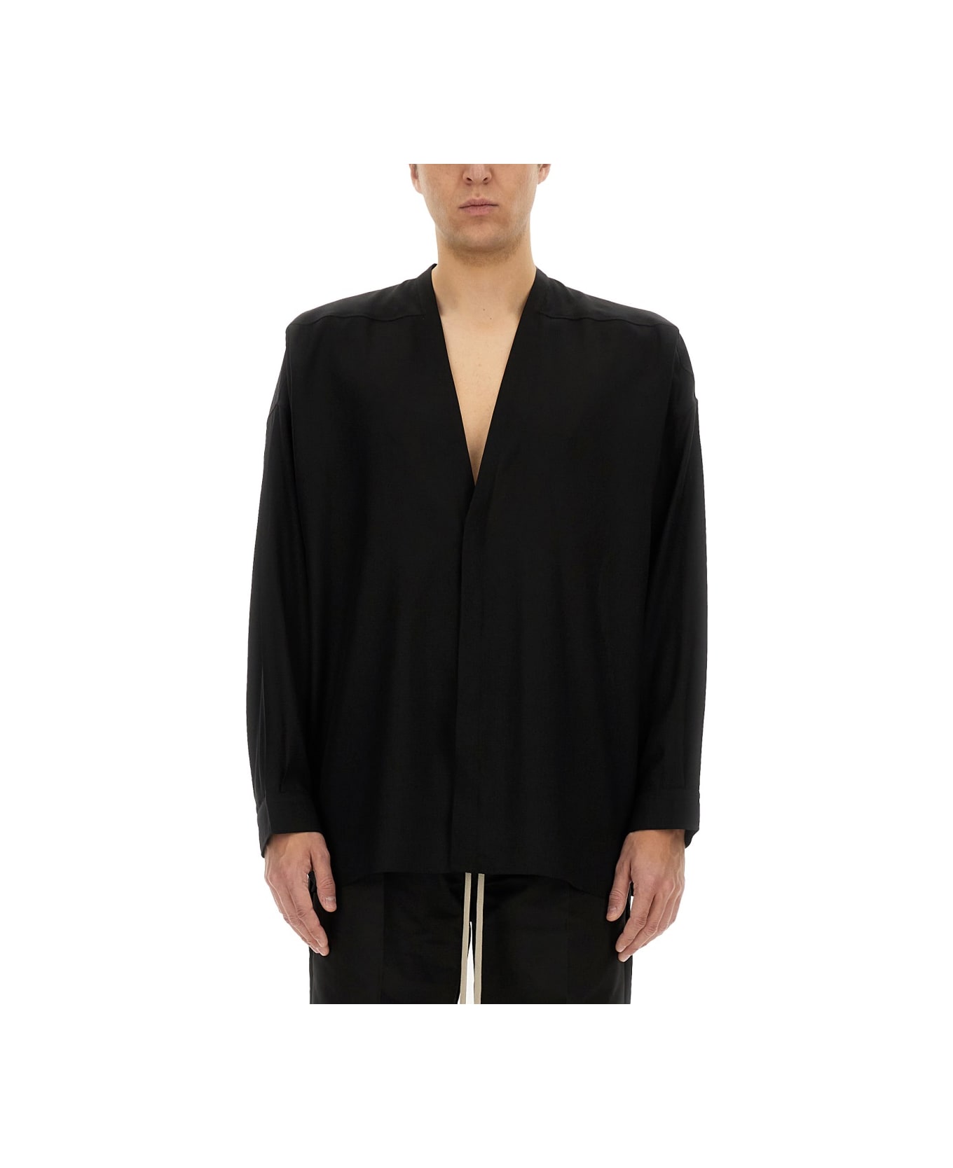 Rick Owens Lido Larry Shirt - BLACK