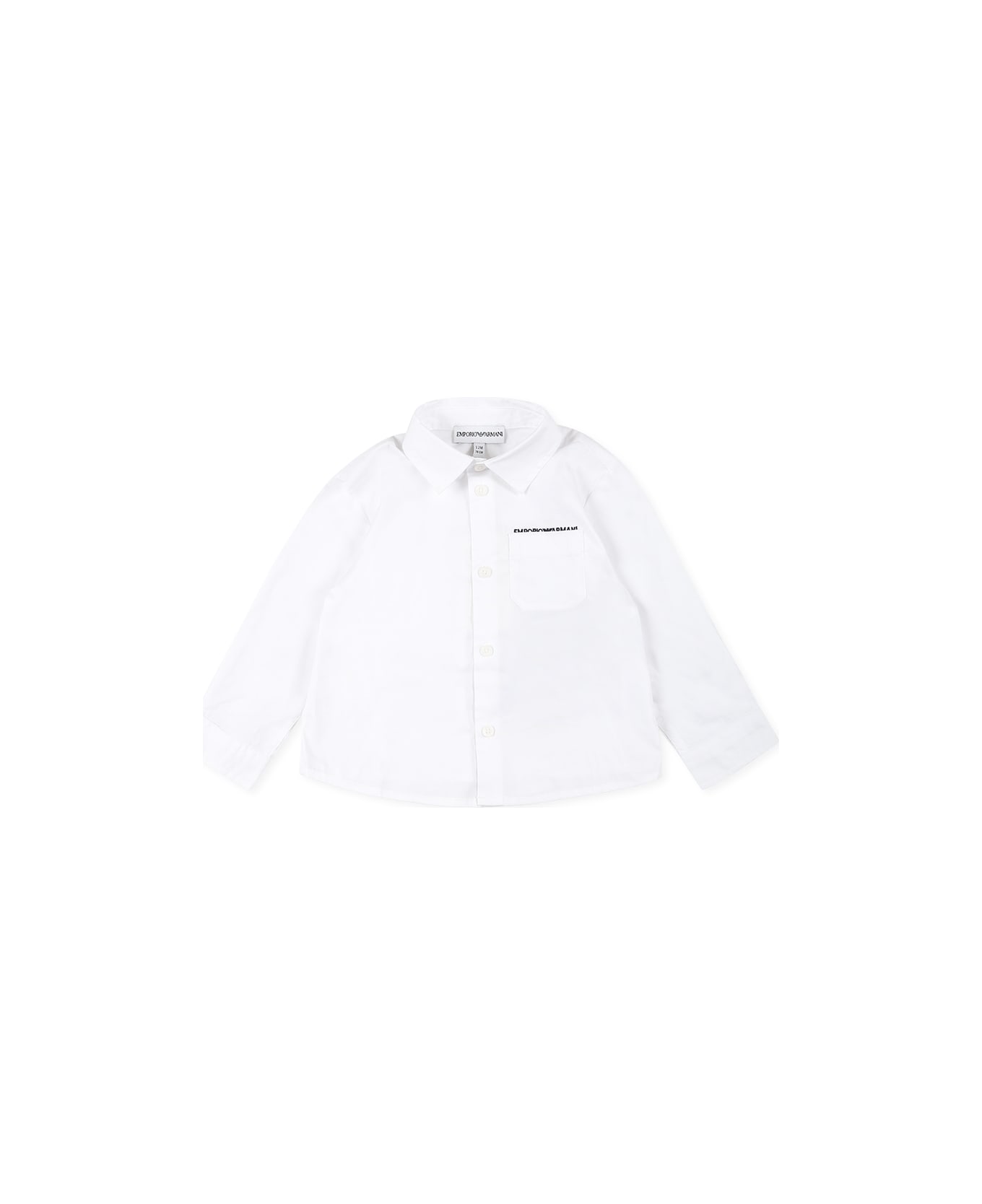 Emporio Armani White T-shirt For Baby Boy With Logo - White