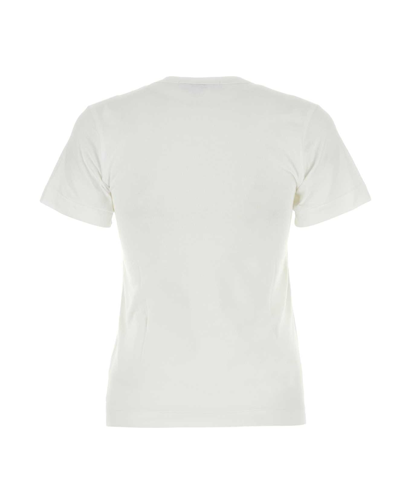 Comme des Garçons Play White Cotton T-shirt - WHITE Tシャツ