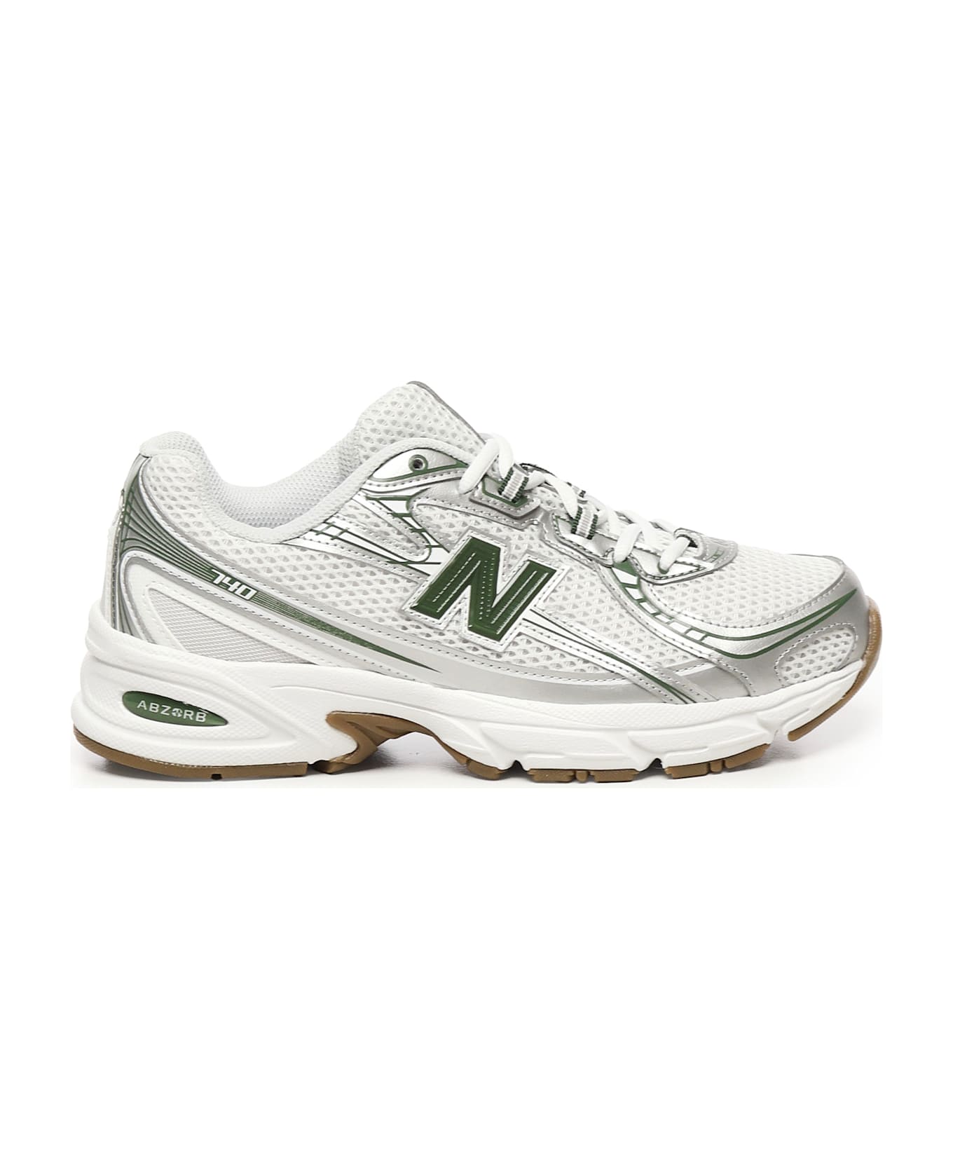 New Balance 740 Sneakers - WHITE/SILVER/GREEN