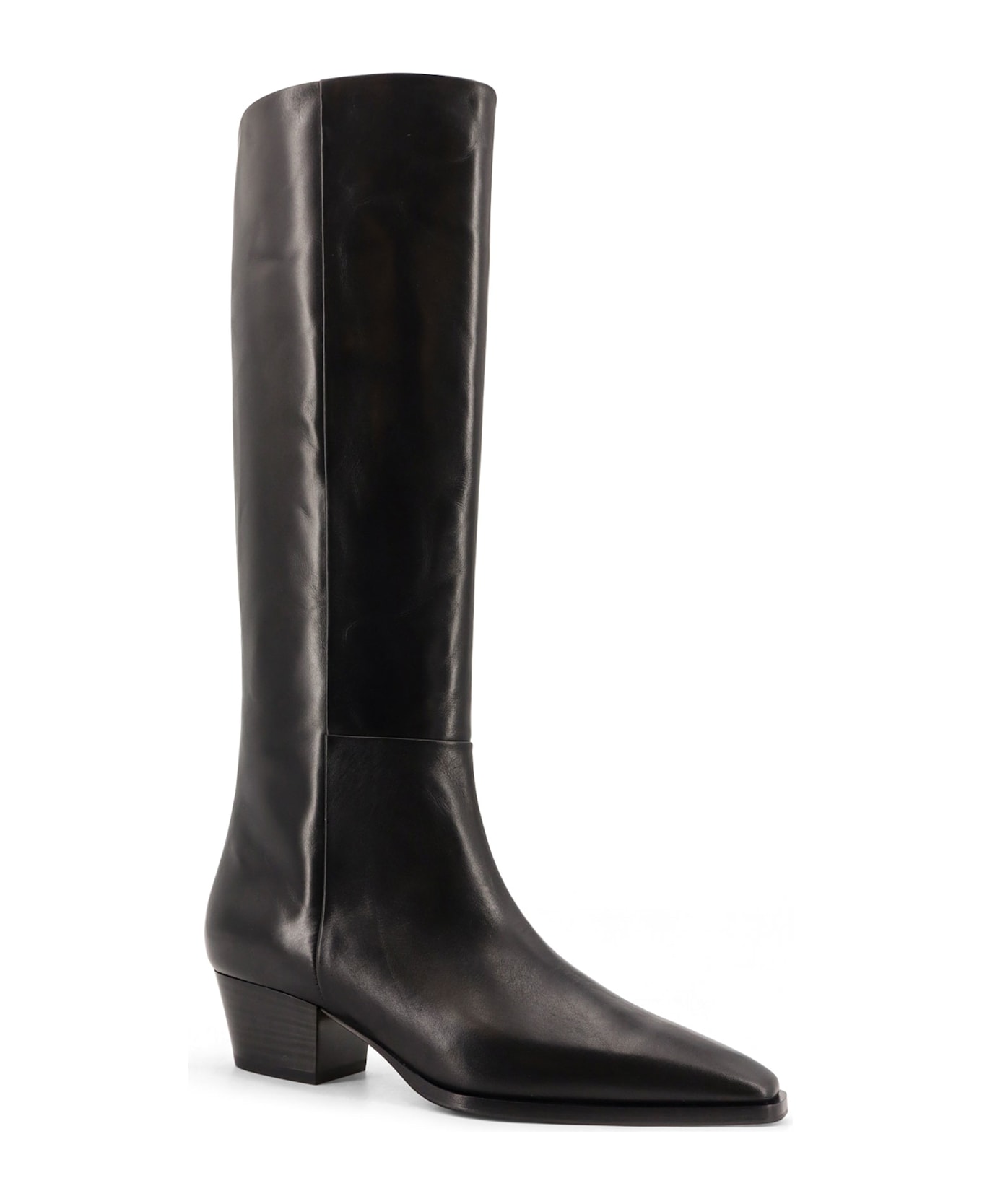 aeyde Medea Leather Boot - Black